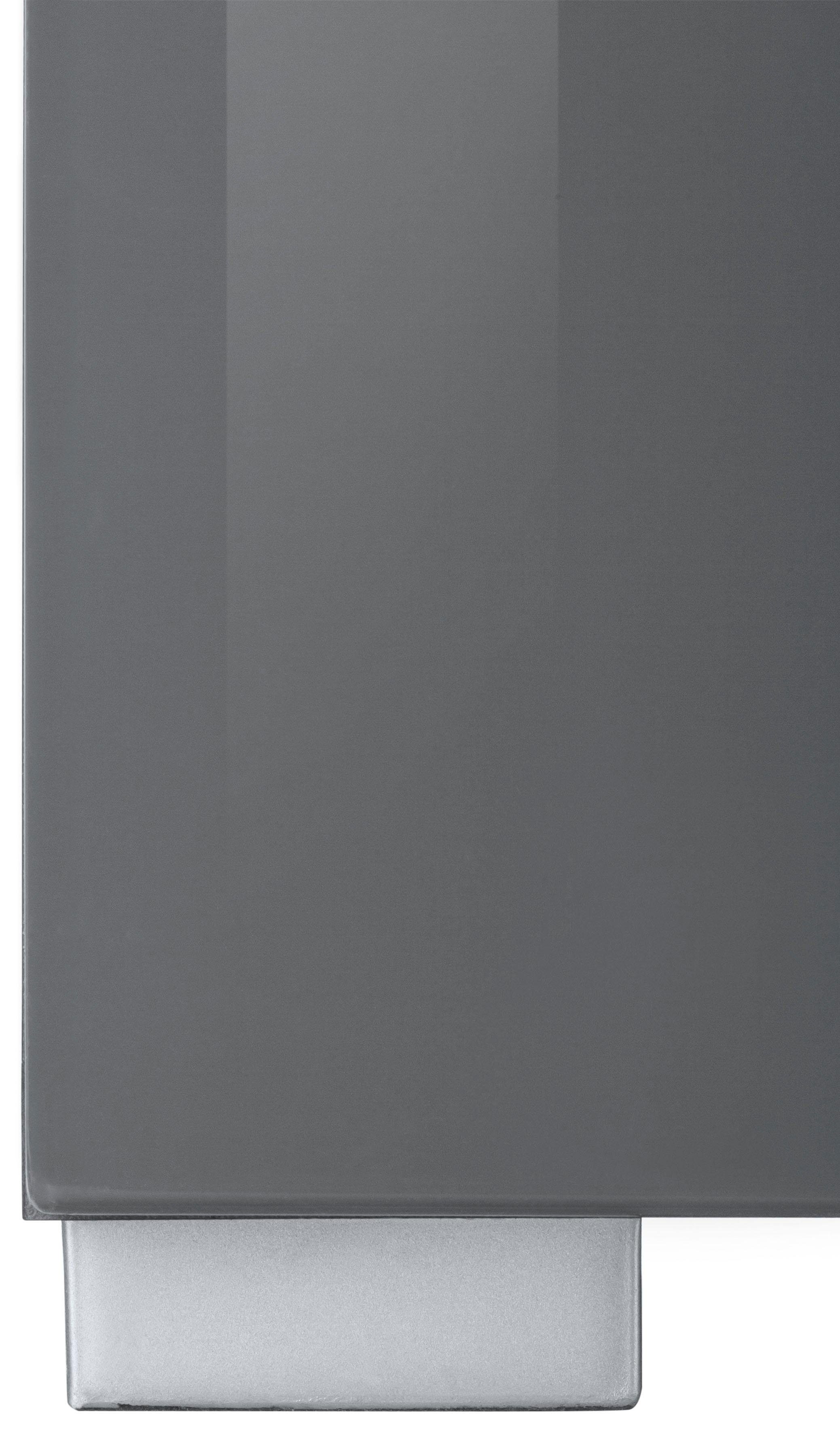 INOSIGN Hochschrank | und Badezimmerschrank matt Avena grau grau/grau Türen 1 cm, Höhe 2 Fach Hochglanz 190 offenen mit