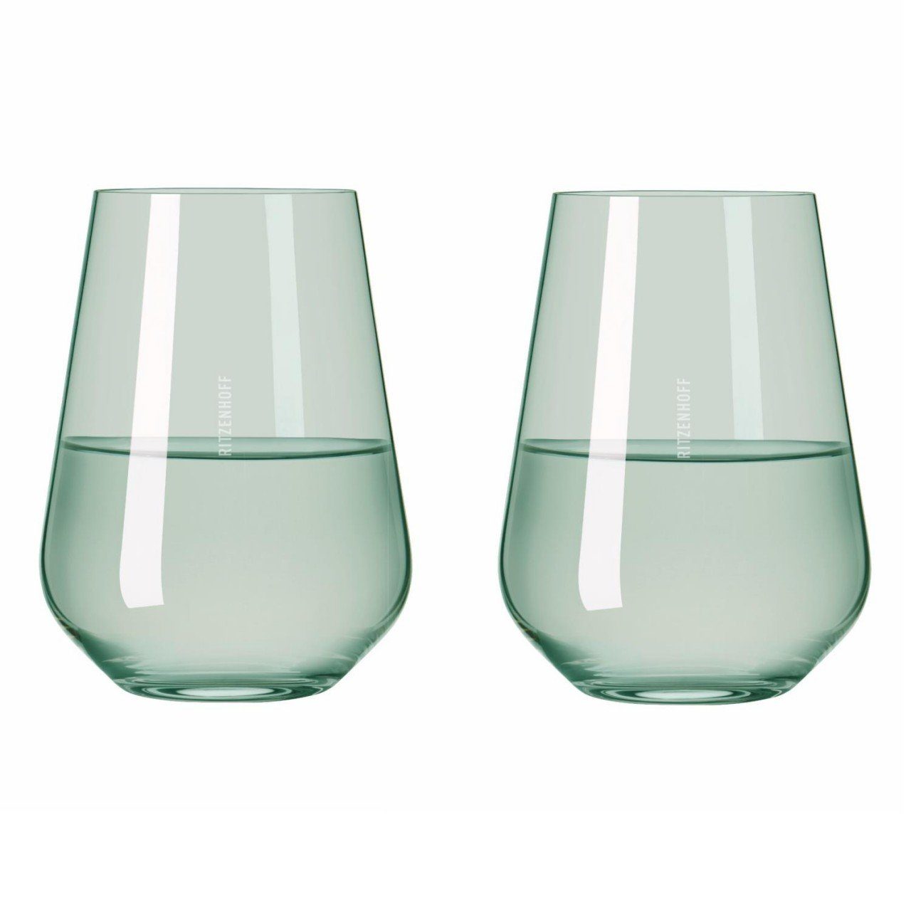 Ritzenhoff Glas Glas, Weißwein‐ Kollektion Glas, und derselben Grün Fjordlicht, erhältlich D:9.3cm H:12.4cm Rotweingläser Passende
