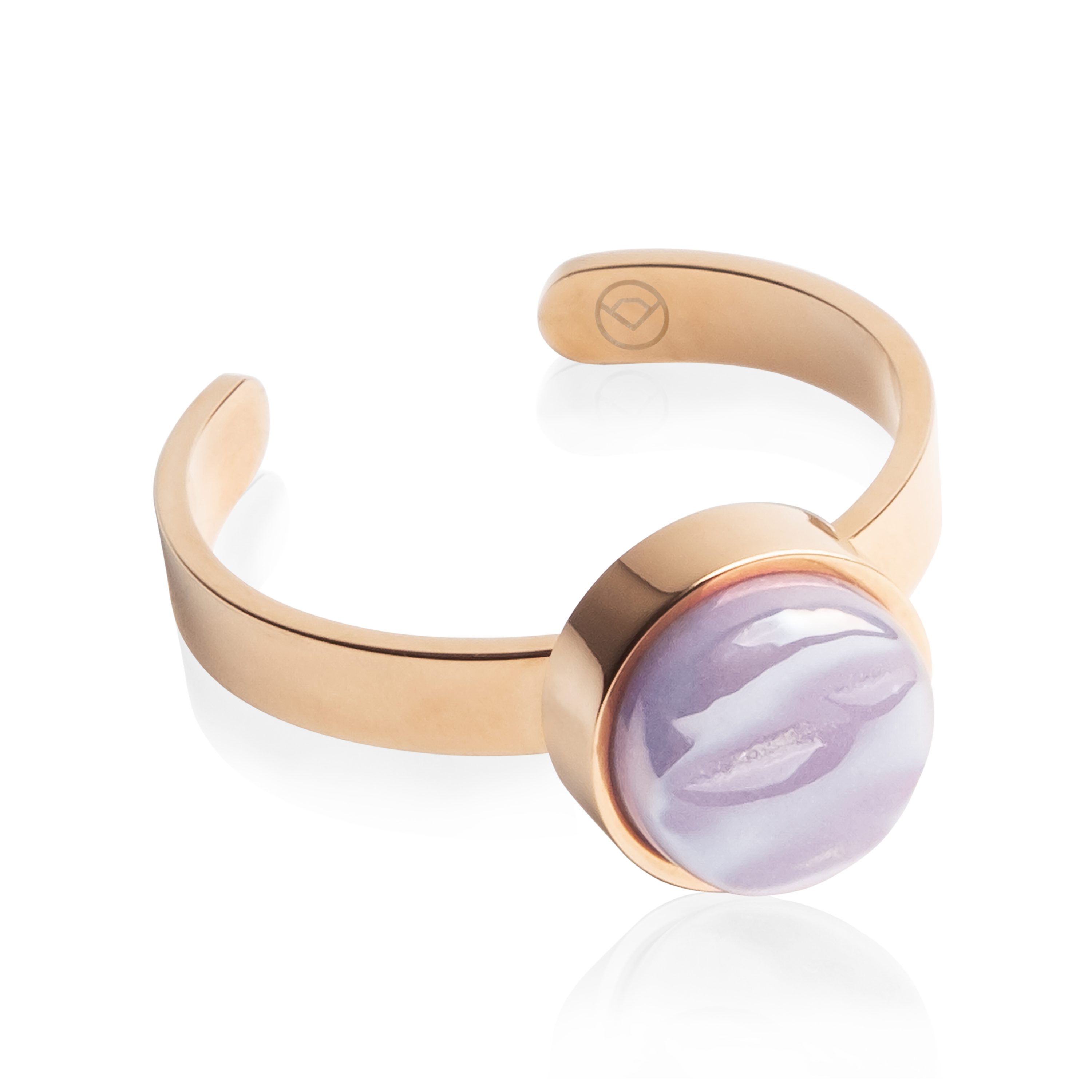 ALEXASCHA Fingerring Verstellbarer Ring mit Stein • 8mm