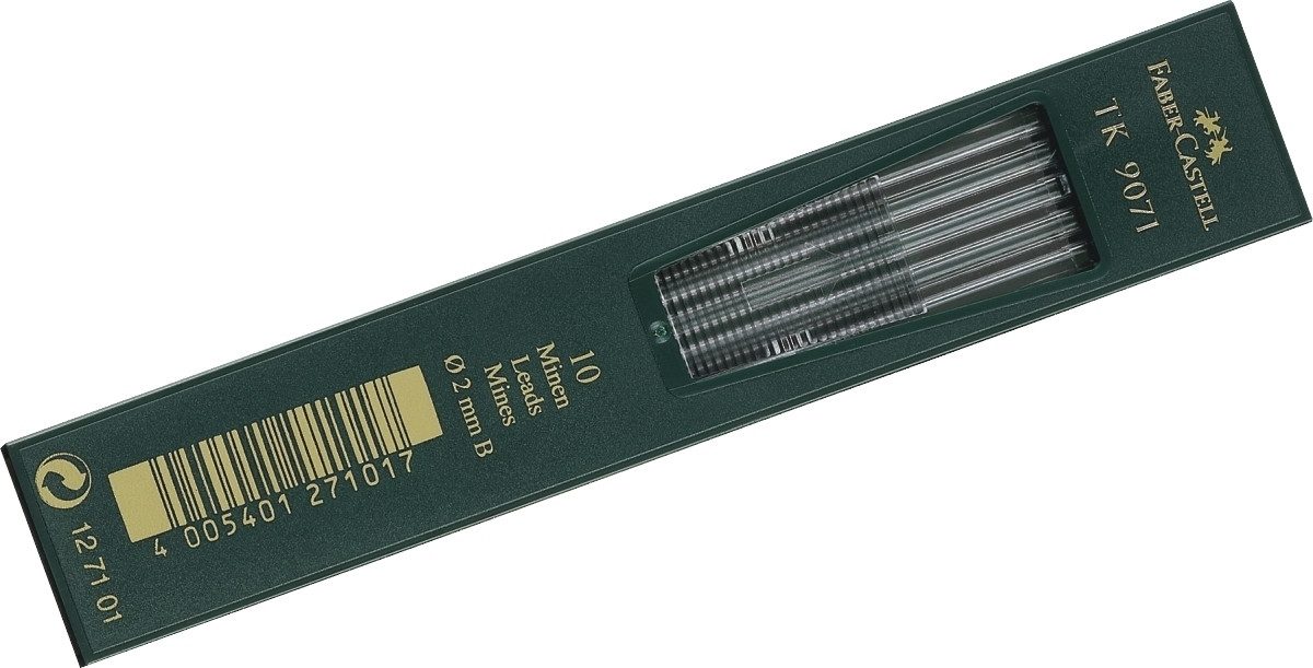 Faber-Castell Bleistift TK-Minen 9071 2,0mm HB VE=10 Stück schwarz
