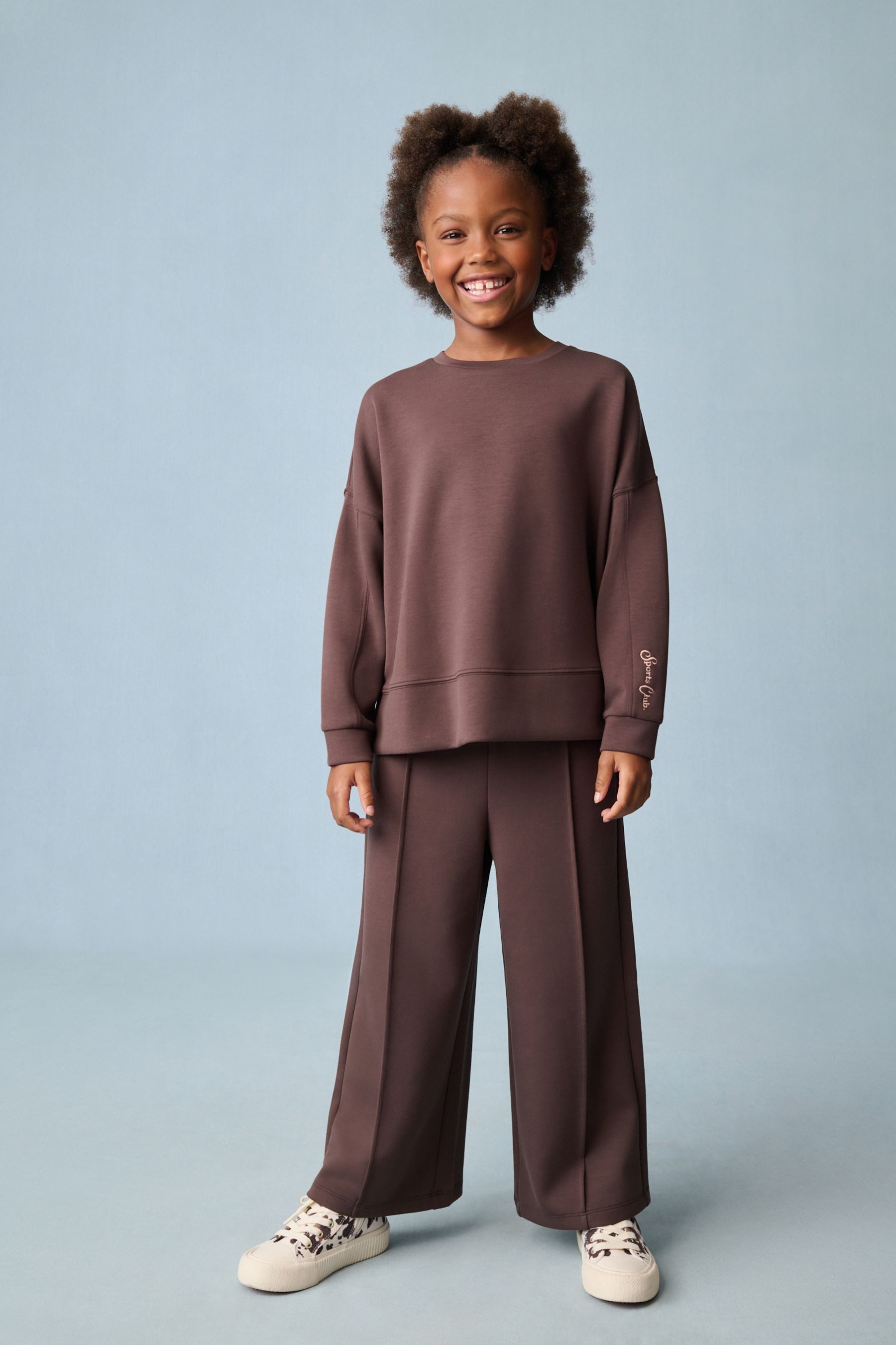 Next Top & Hose Set mit langen Ärmeln und weitem Beinschnitt (2-tlg)