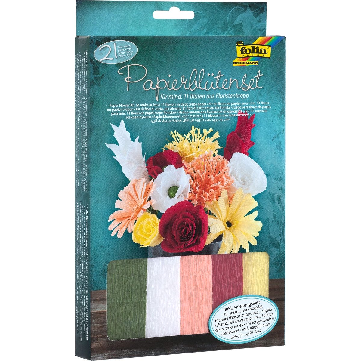 Folia Max Bringmann KG Papierblumen folia Papierblütenset 21 Teile