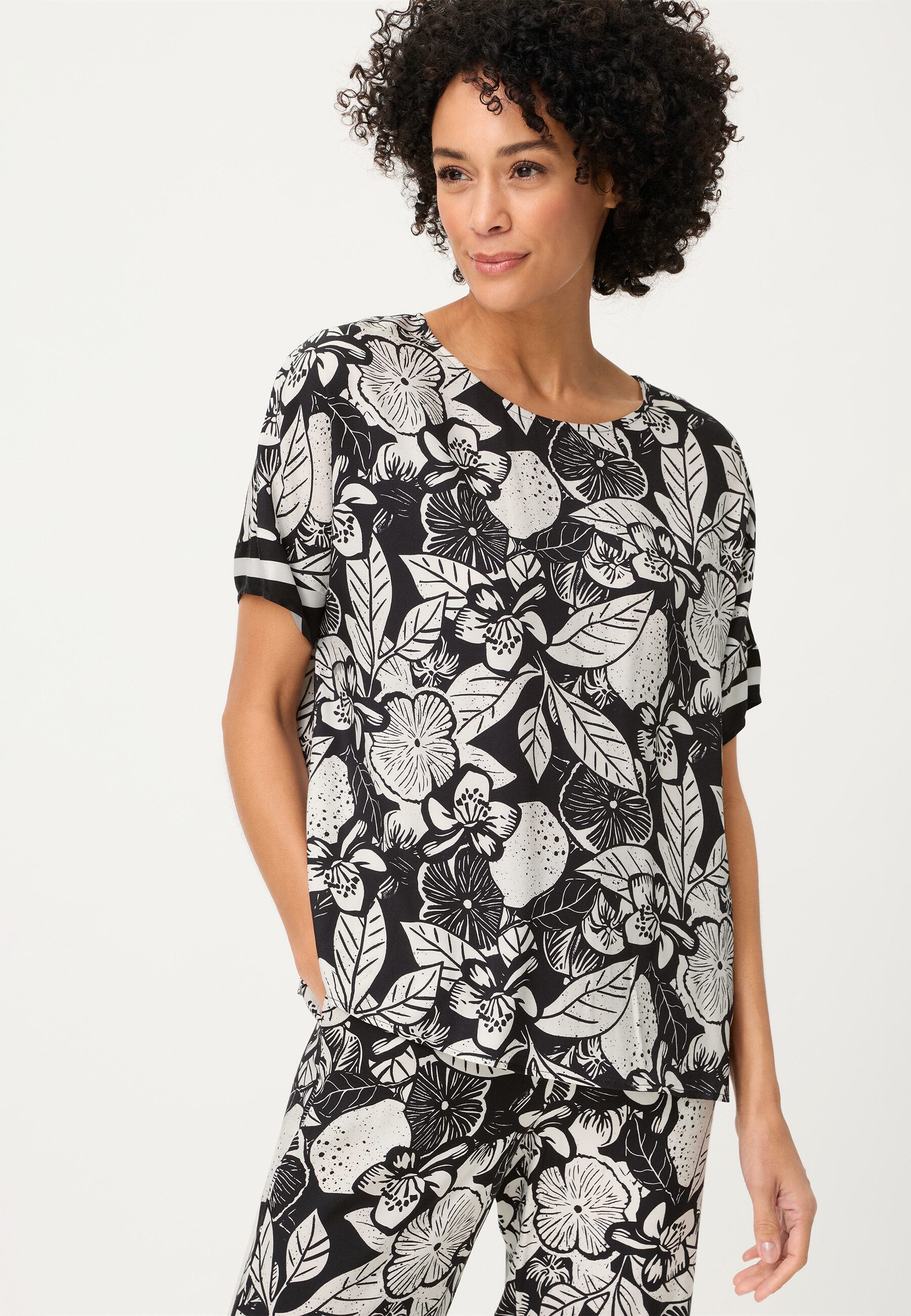 Olsen Hemdbluse Bluse mit Allover-Dessin