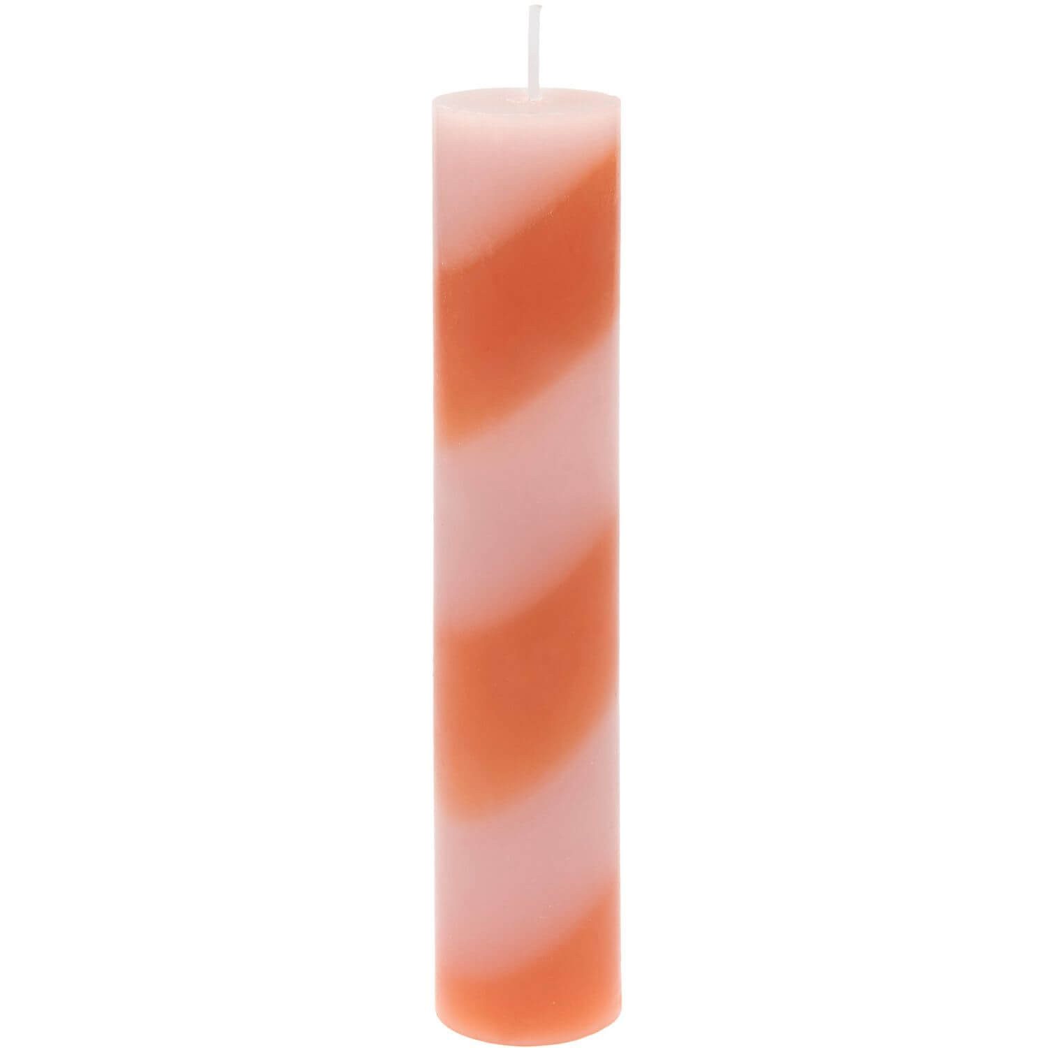 Rico Design Tafelkerze Stabkerze diagonal gestreift - orange/rosa. € 11,50