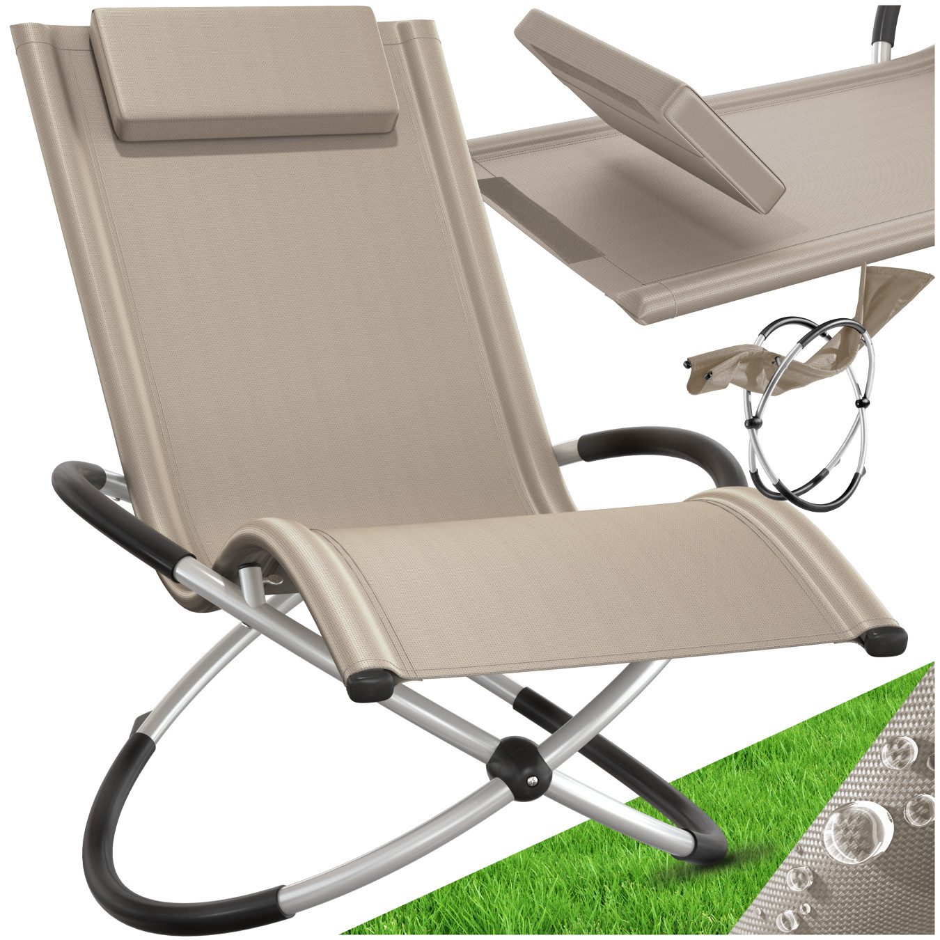 tectake Gartenliege Sonnenliege, 1 St., Ergonomische günstig online kaufen