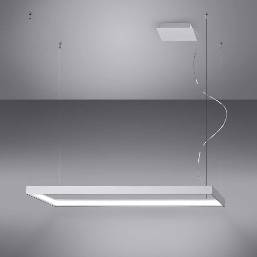 Hängeleuchte Alu etc-shop Designlampe LED LED Pendelleuchte, LED-Leuchtmittel weiß verbaut, Pendellampe Wohnzimmerleuchte Neutralweiß, fest