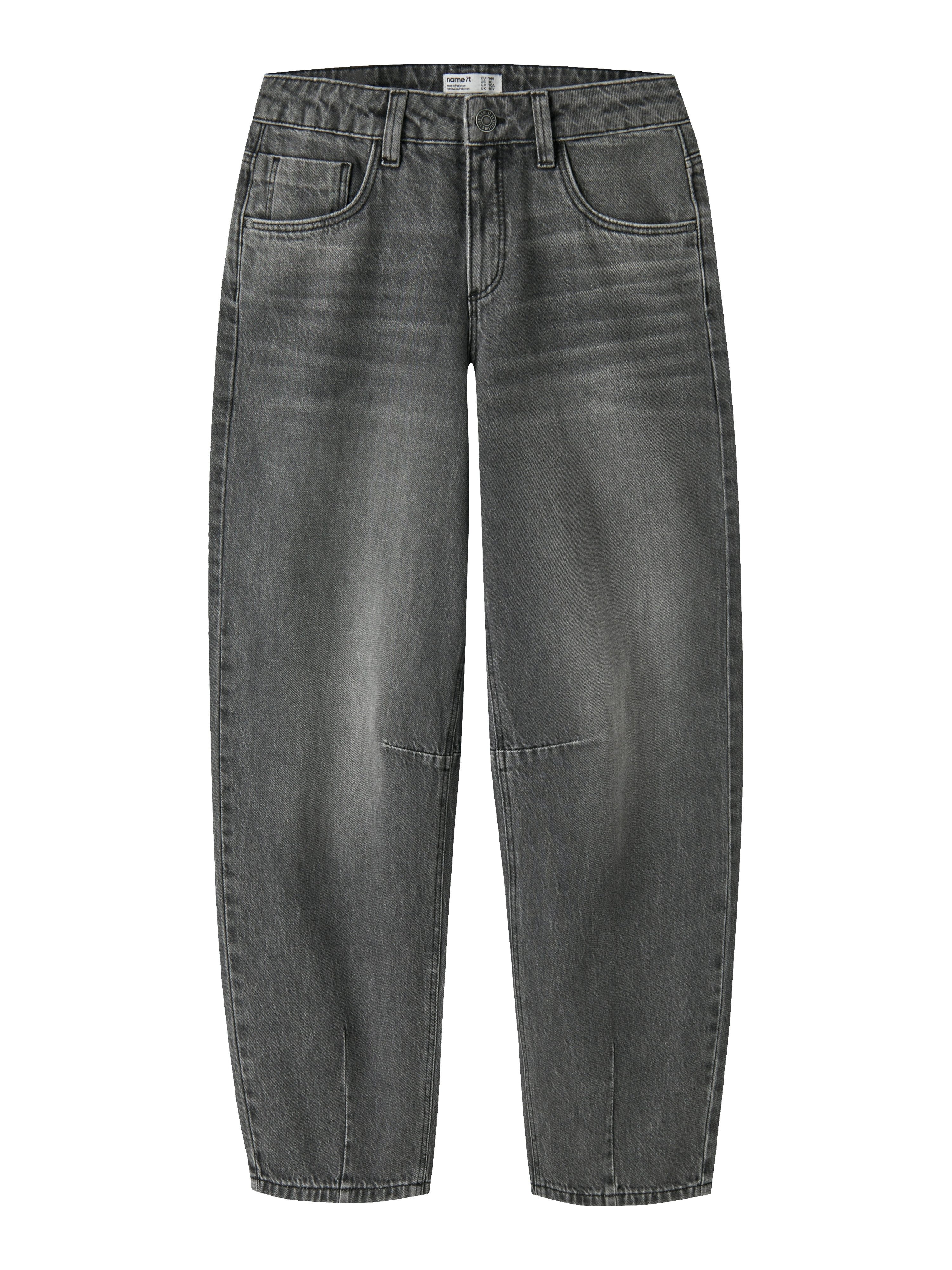 Name It 5-Pocket-Jeans NKFBELLA BARREL JEANS 2113-RM NOOS Baumwolle, starke Abnutzungserscheinungen, Barrel Fit – Bild 4 von 5