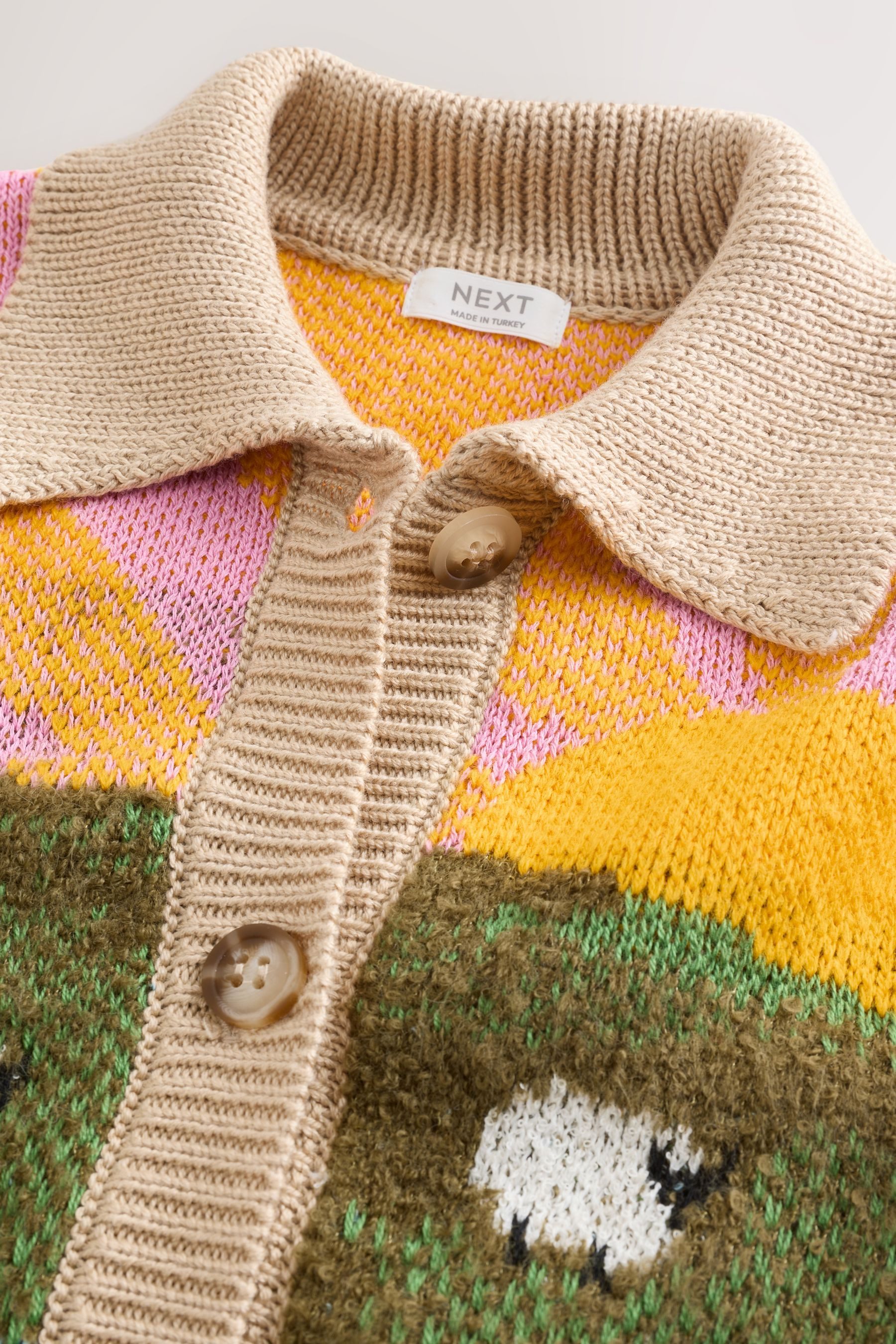 Next Strickjacke Strickjacke mit Schafmotiv (1-tlg)