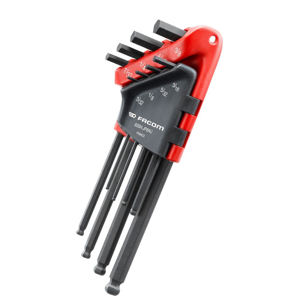Facom Schraubendreher Facom Innen-Sechskant Winkelschraubendreher-Set 3/32 Zoll, 1/8 Zoll