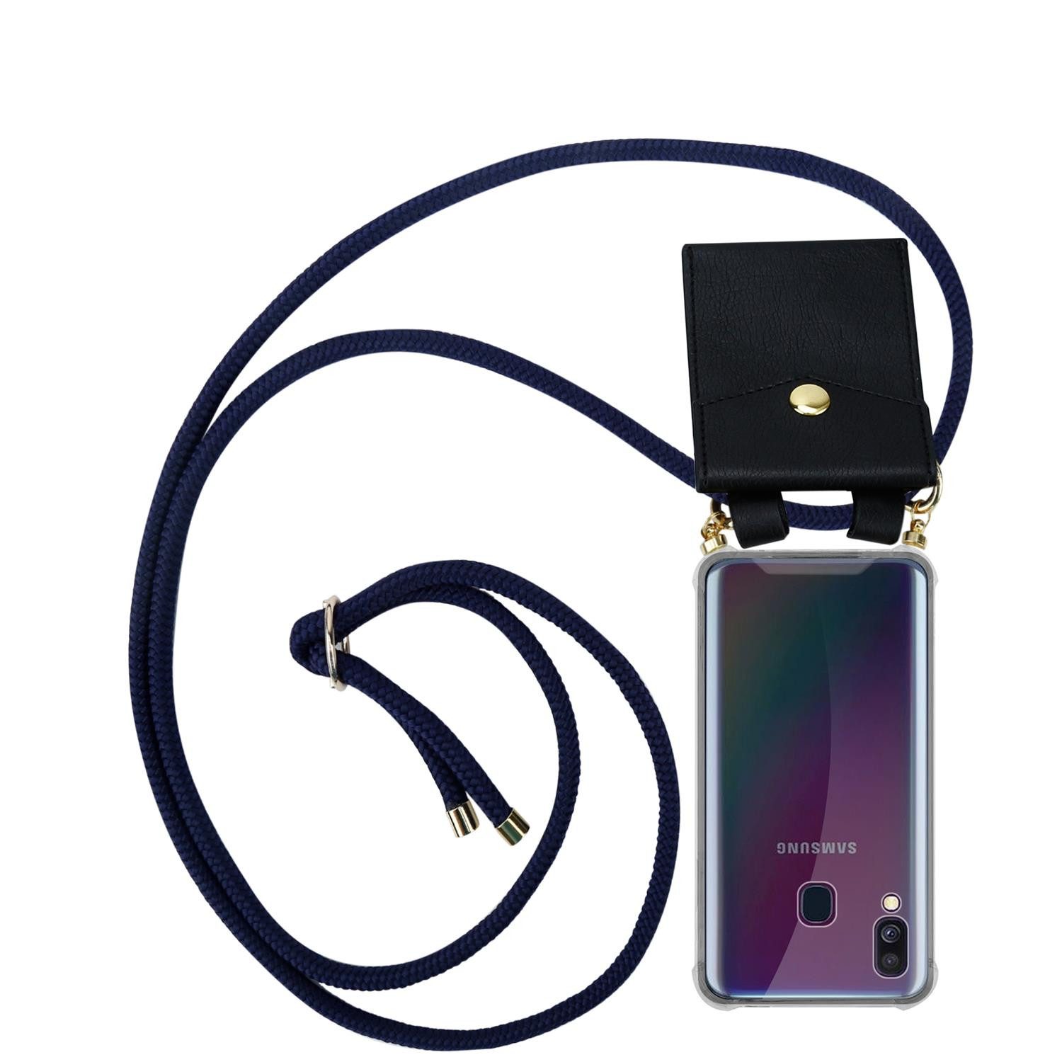 Cadorabo Handyhülle für Samsung Galaxy A40 Kette Samsung Galaxy A40, Flexible TPU Silikon Handy Schutzhülle - Hülle - mit Handykette