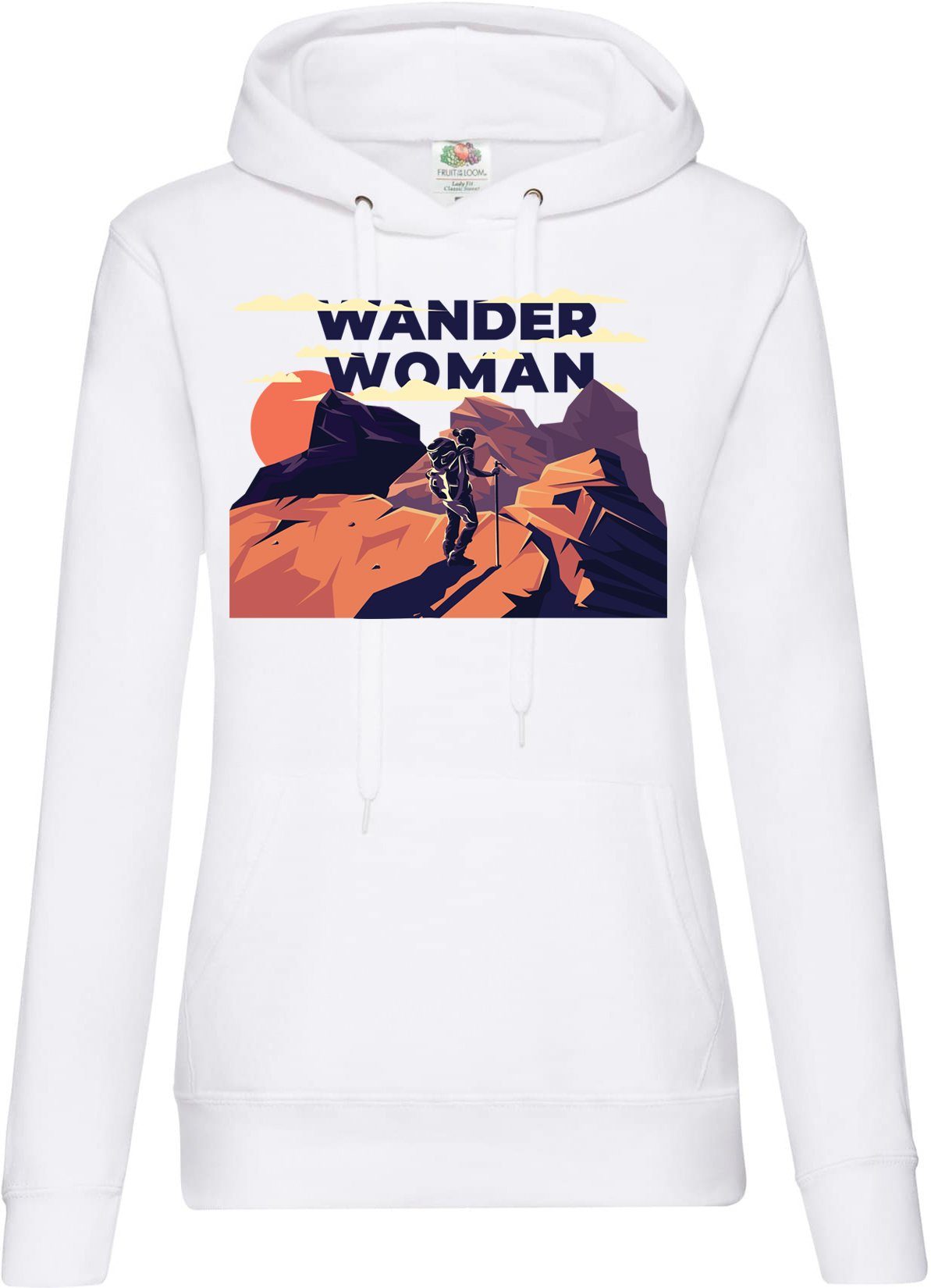 Youth Designz Kapuzenpullover Wander Woman Damen Hoodie Pullover mit lustigem Spruch & Front-Aufdruck