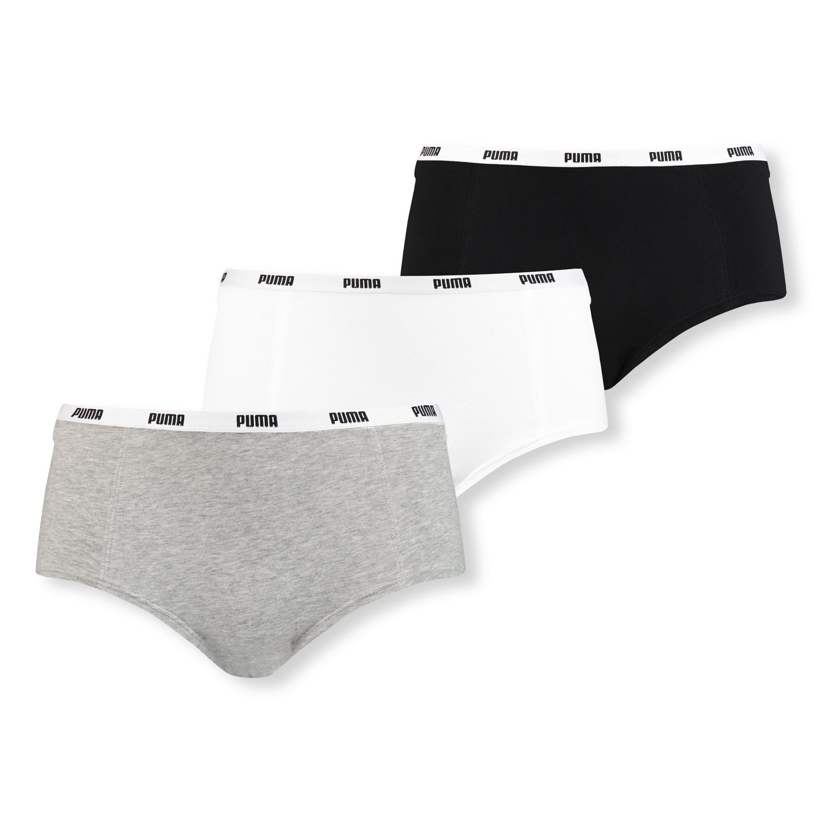 PUMA Panty Mini Shorts (3-St., 3er Pack) mit elastischem Bund