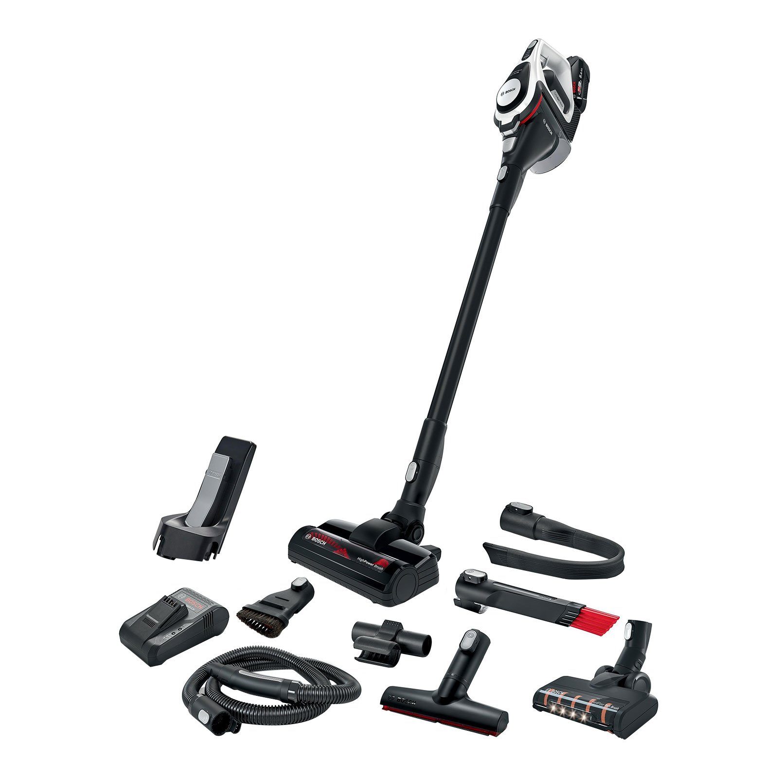 BOSCH Akku-Hand-und Stielstaubsauger BSS825ALL, TurboSpin Motor, 18 V Akku, Auto-Stufe, RotationClean Filterreinigung