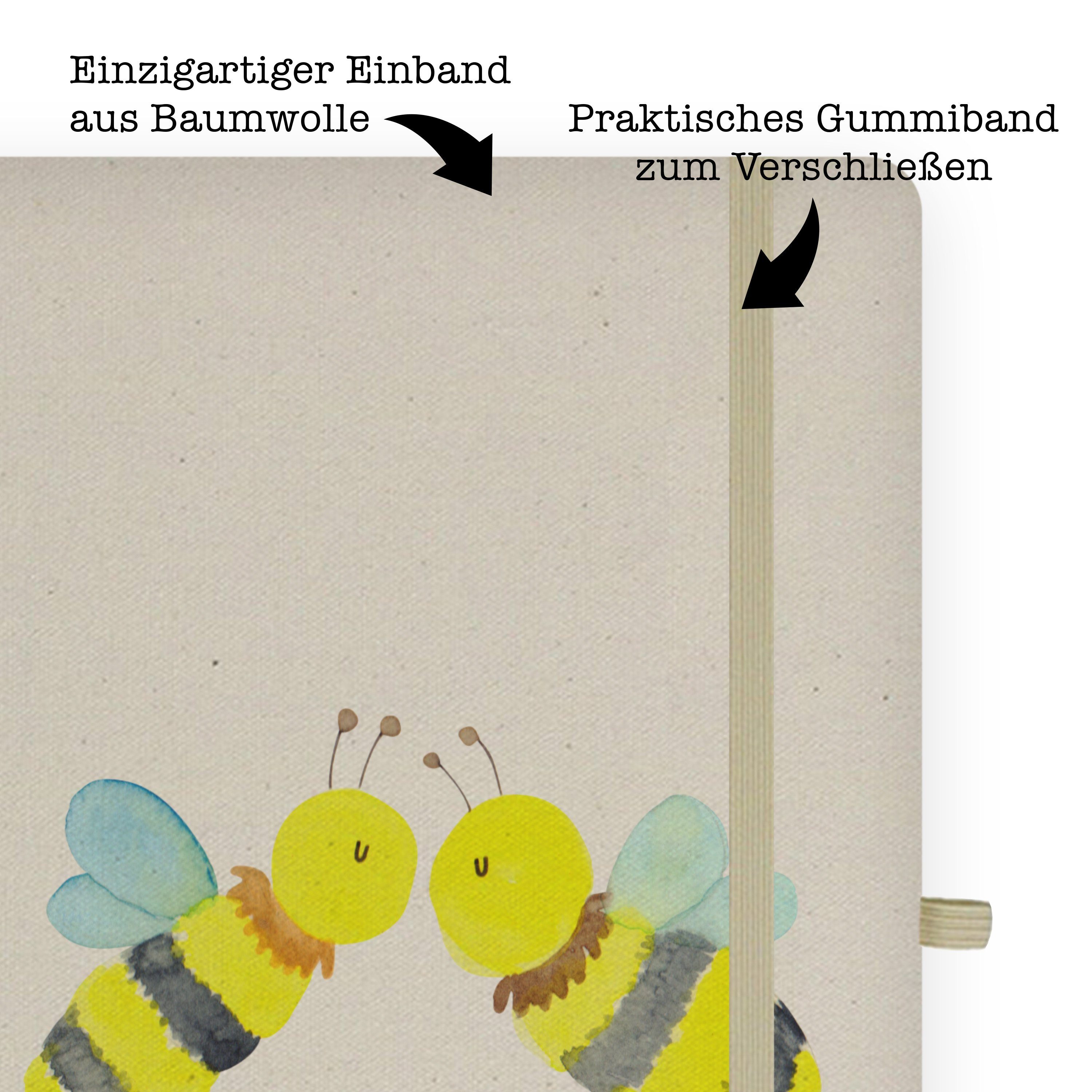 Panda - Liebe Biene & Notizbuch Geschenk, Transparent Wespe, Notizheft, Hummel, Mrs. Mr. Skizz -