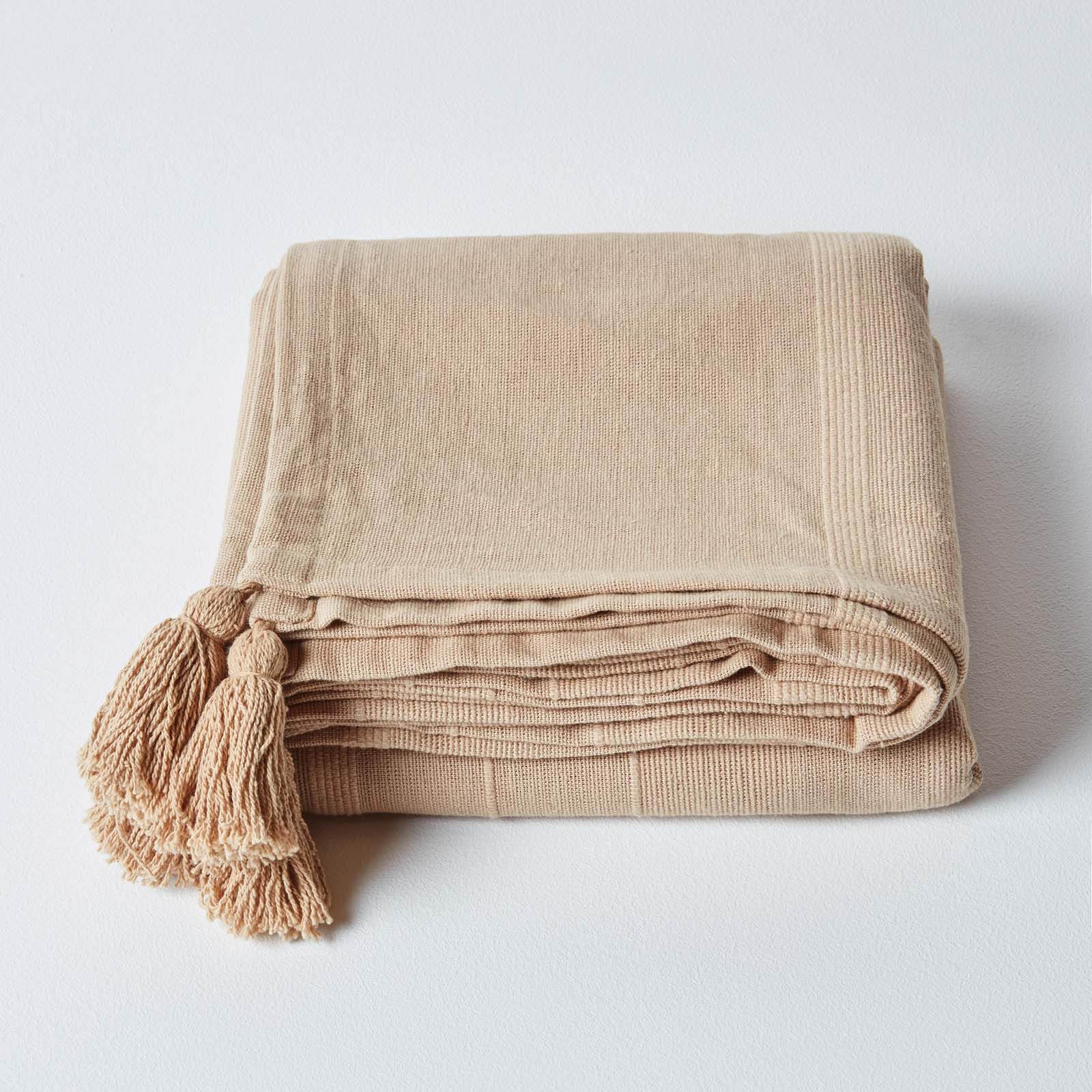 Plaid Tagesdecke Rajput, 100% Baumwolle, beige, günstig online kaufen