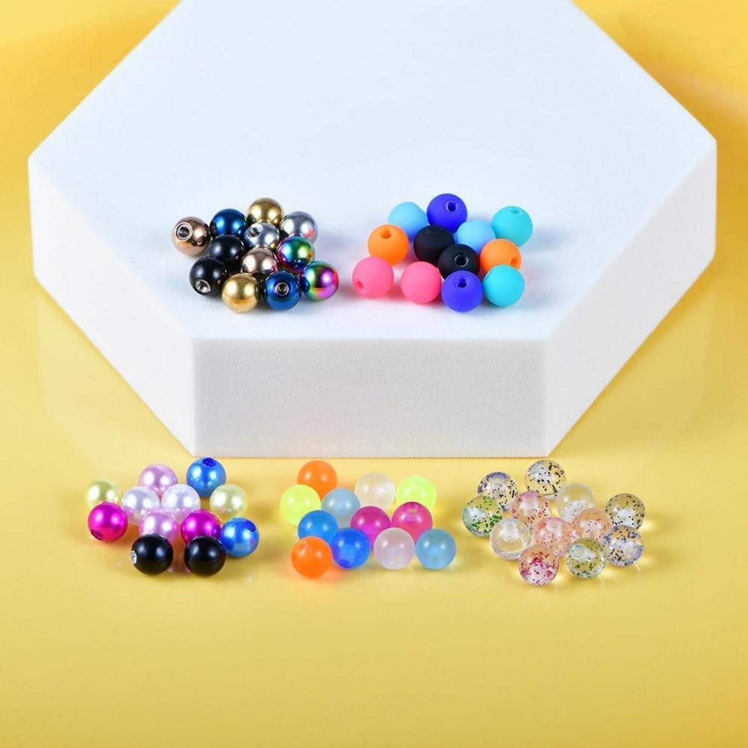 MODRSA Brustwarzenpiercing 60 Stück Chirurgenstahl Acryl Ersatzkugeln 14G Piercing Set