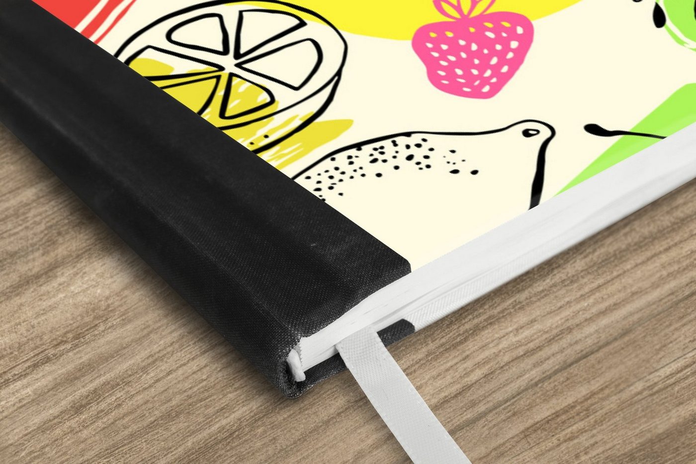 Thumbnail - MuchoWow Notizbuch Wassermelone - Zitrone - Schablonen, Notebook, Notizblock a5, Tagebuch, Journal Liniert