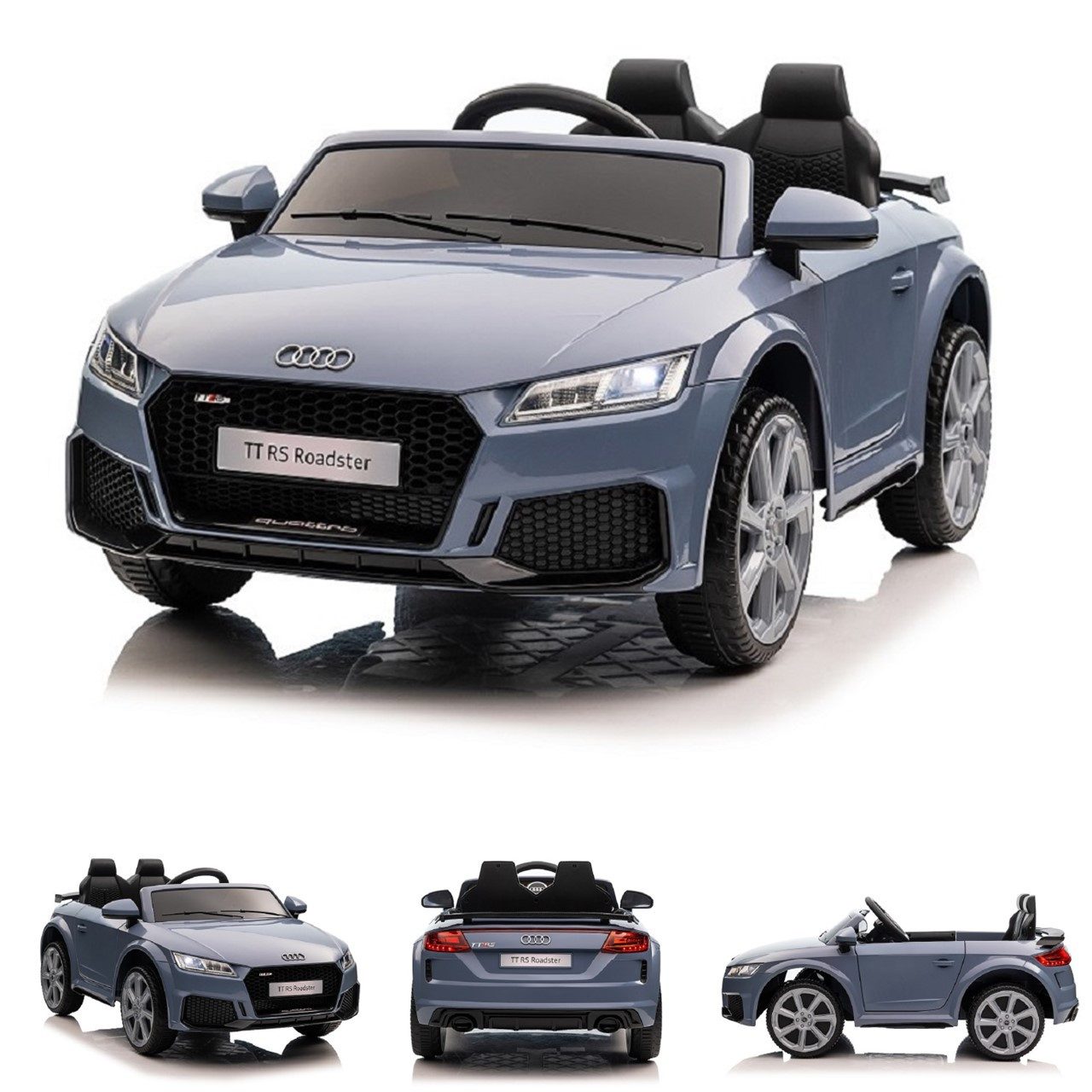 ES-Toys Elektro-Kinderauto Kinder Elektroauto Audi TTRS, Belastbarkeit 30 kg, EVA-Reifen, Sicherheitsgurt, Fernbedienung