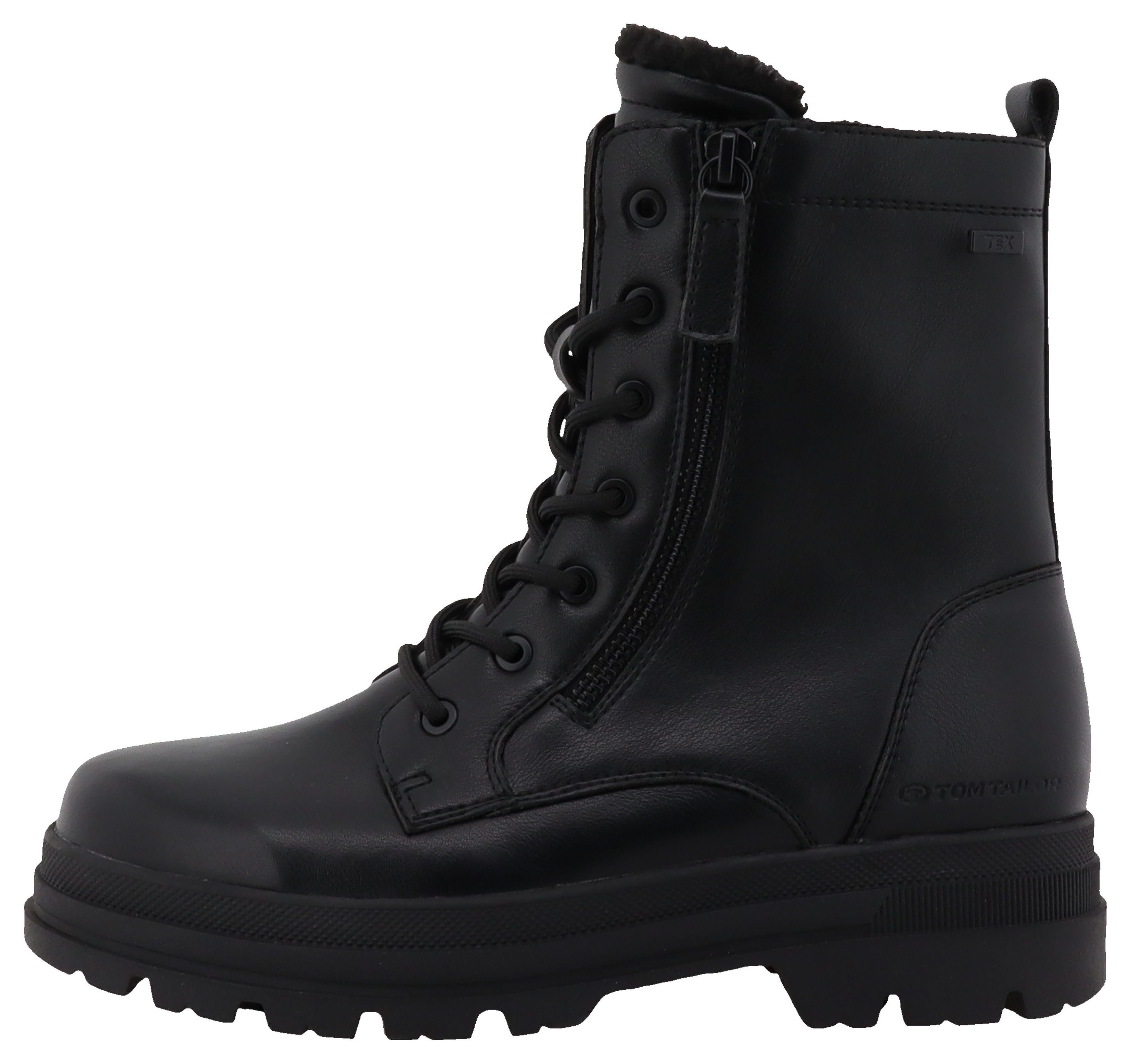 TOM TAILOR Winterstiefelette Winterboots, Schnürboots mit Blockabsatz