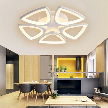 Daskoo Deckenleuchten 43W/54W Modern LED Deckenlampe mit Fernbedienung Dimmbar Wohnzimmer, LED fest integriert, Warmweiß/Neutralweiß/Kaltweiß, LED Deckenleuchte