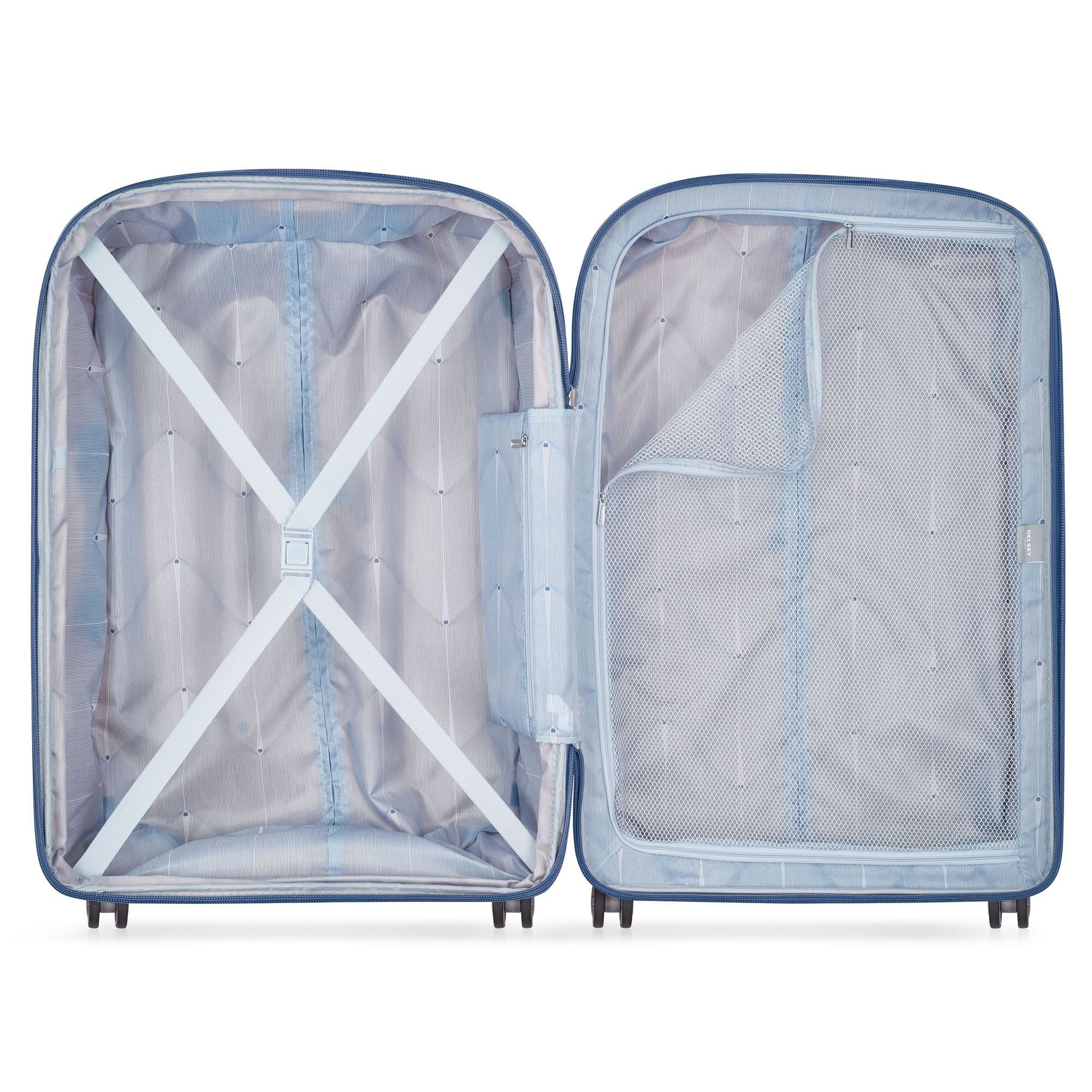 Delsey indigoblau Clavel, Polypropylen 4 Rollen, Hartschalen-Trolley