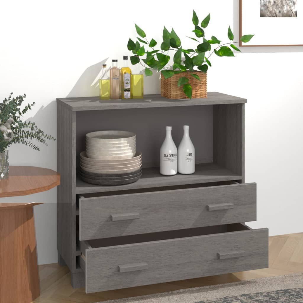 vidaXL Sideboard Sideboard HAMAR Hellgrau 85x35x80 günstig online kaufen