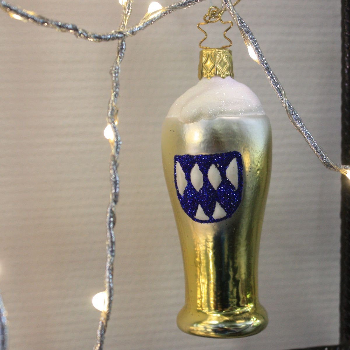 INGE-GLAS® INGE-GLAS Weihnachts-Hänger Christbaumschmuck (1-tlg) Weißbierglas