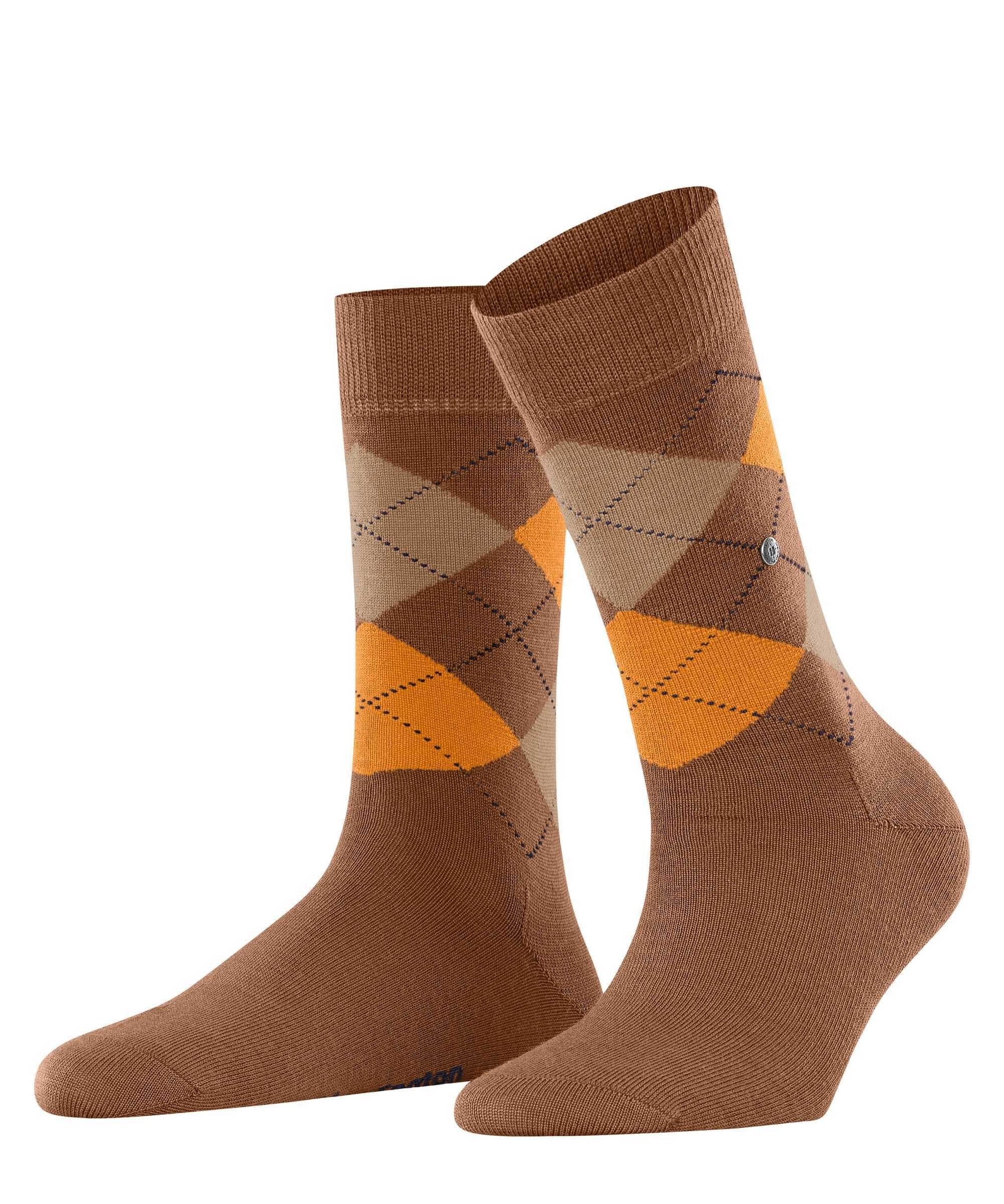 Burlington Kurzsocken Damen Socken Kurzstrumpf MARYLEBONE - Braun/Orange