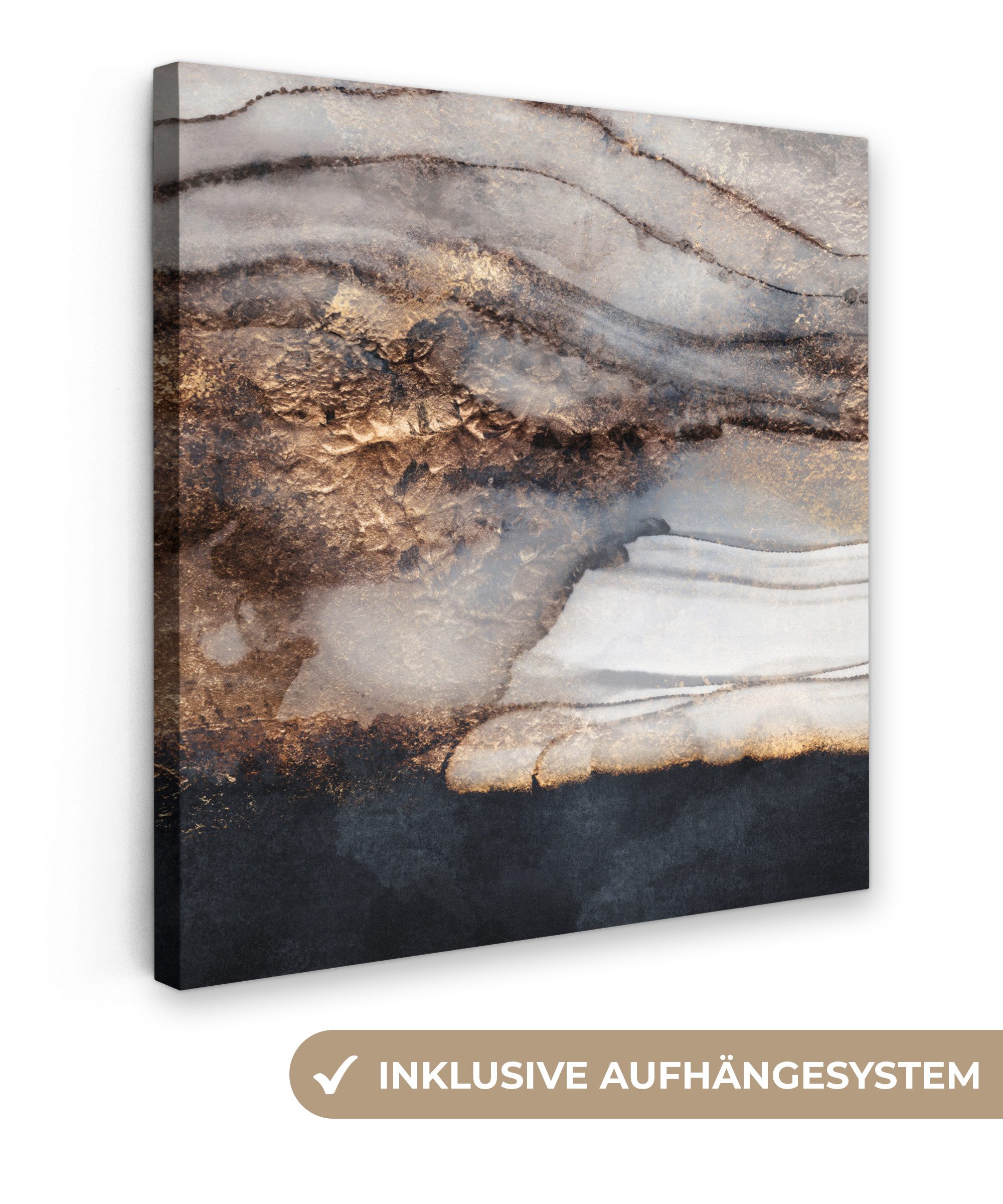 OneMillionCanvasses® Leinwandbild Sturm - Gold - günstig online kaufen