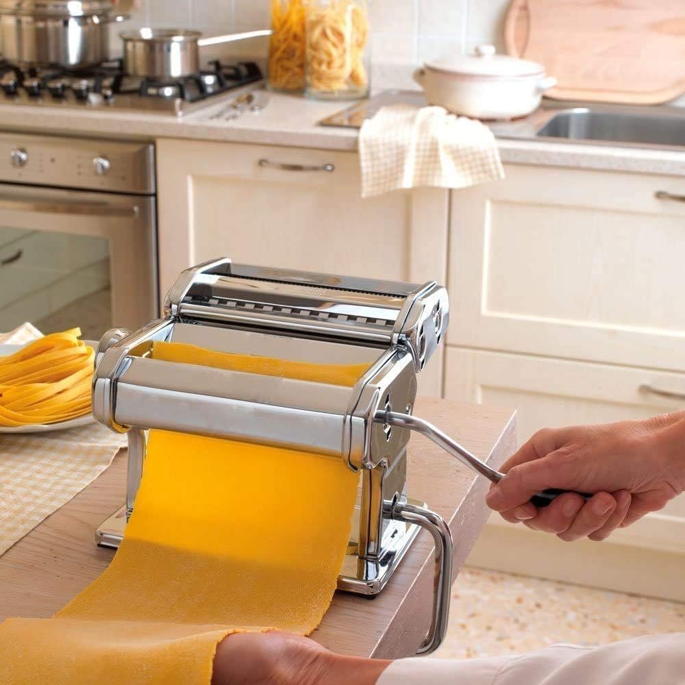 Maker Lasagne Edelstahl Nudelmaschine mit Maschine Maschine Nudel Manuell Pasta Spaghetti Nudeln Nudelmaschine Mutoy Pastamaschine Frische Klemme,für Cutter,