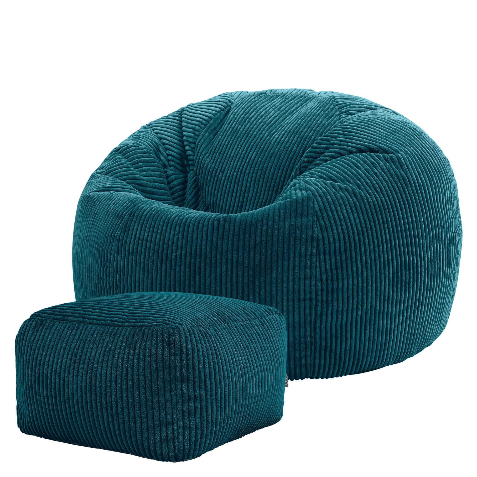 icon Sitzsack Erwachsene aus Cord „Kingston“ mit Hocker (Spar-Set, 1 x Sitz günstig online kaufen