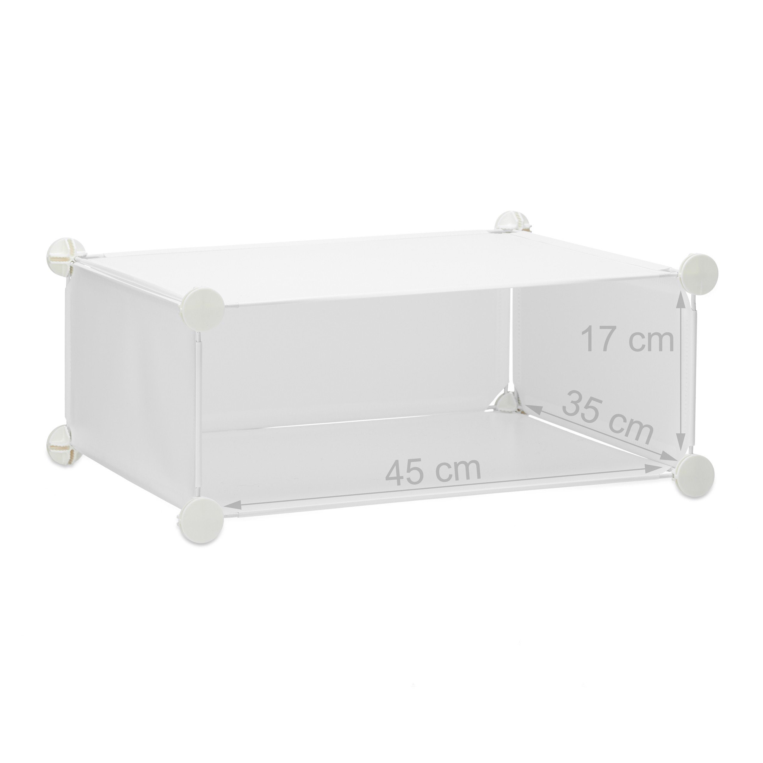 relaxdays Schuhschrank mit 6 Fächern (61-St) weiß – Bild 5 von 5
