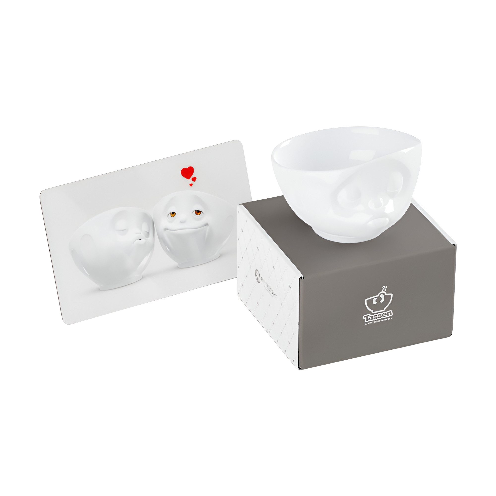 FIFTYEIGHT PRODUCTS Geschirr-Set Fiftyeight Valentinstag-Set: Schale + Brettchen, Küssend + Das süße L