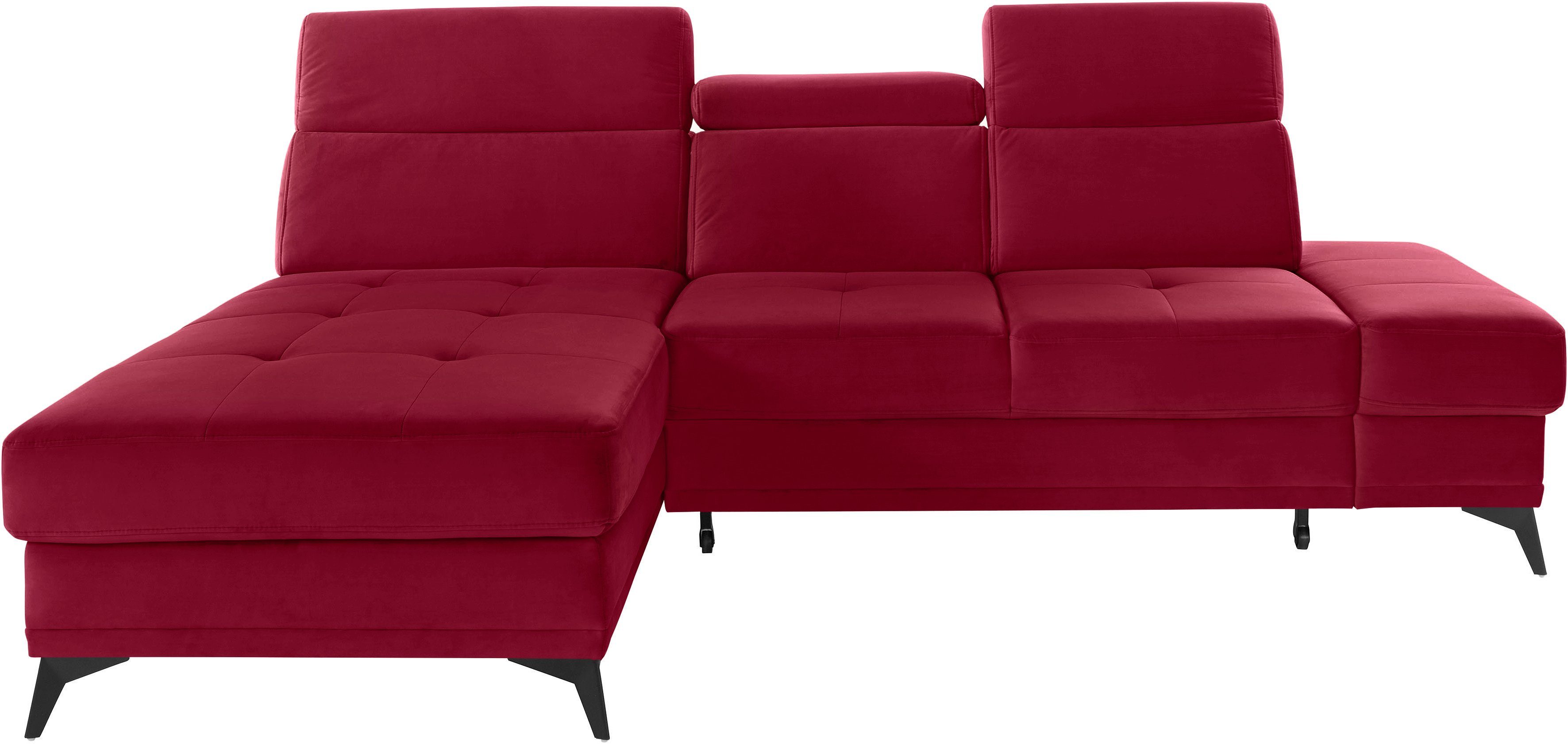 INOSIGN Ecksofa Cardiz L-Form, inkl.Kopfteilverstellung und günstig online kaufen