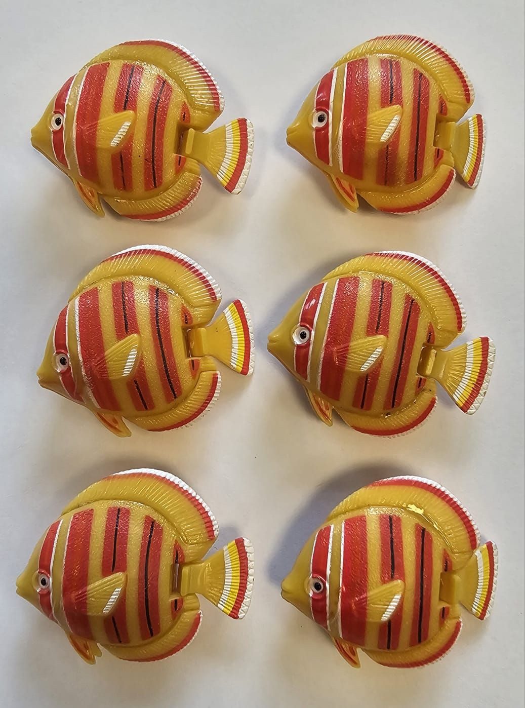 XENON LED Dekolicht 3232 Fische 6er Pack Gelb / Rot bewegliche Schwanzflosse, Xenon / Mehrfarbig