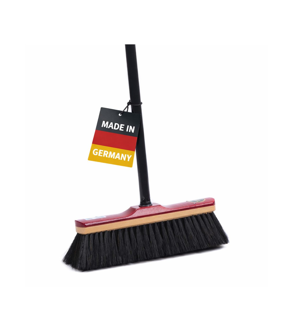 BawiTec Kehrgarnitur Echt Roßhaarbesen mit Teleskopstiel Rosshaar Zimmerbesen Stubenbesen, Fliesen, Laminat, Vinyl, Parkett, Holzböden, PVC-Böden, Steinböden, Keramikböden, Glasböden, (2-tlg), Rosshaar-Borsten, Teleskosptiel
