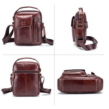 HAUSS SPLOE Umhängetasche Umhängetasche Henkeltasche Handtasche Leder Tragetasche Vintage (Schultertasche Arbeitstasche Messenger-Tasche Top Griff Schultergurt, Ledertasche, Bürotasche, Freizeittasche, Unitasche, Leder), für Herren Frauen Jungen Freizeit Arbeit Business Schule Büro Reisen