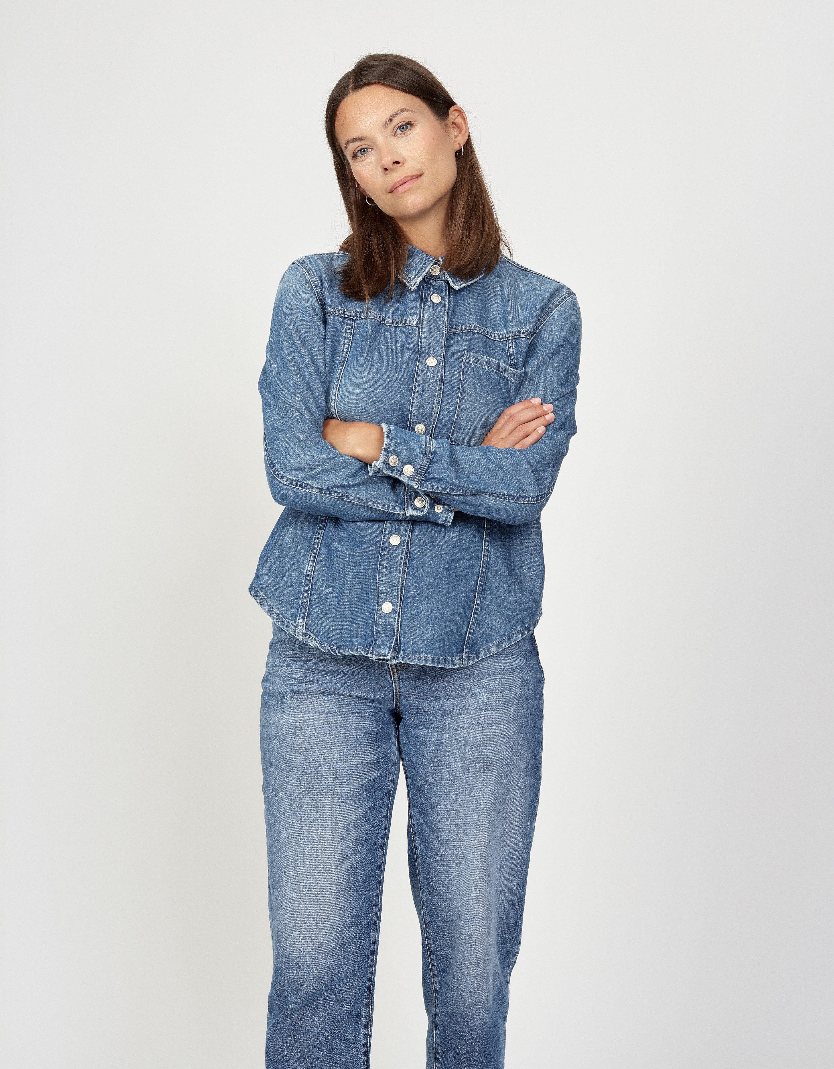 GANG Hemdbluse 94LIV SHIRT in lockerer Passform