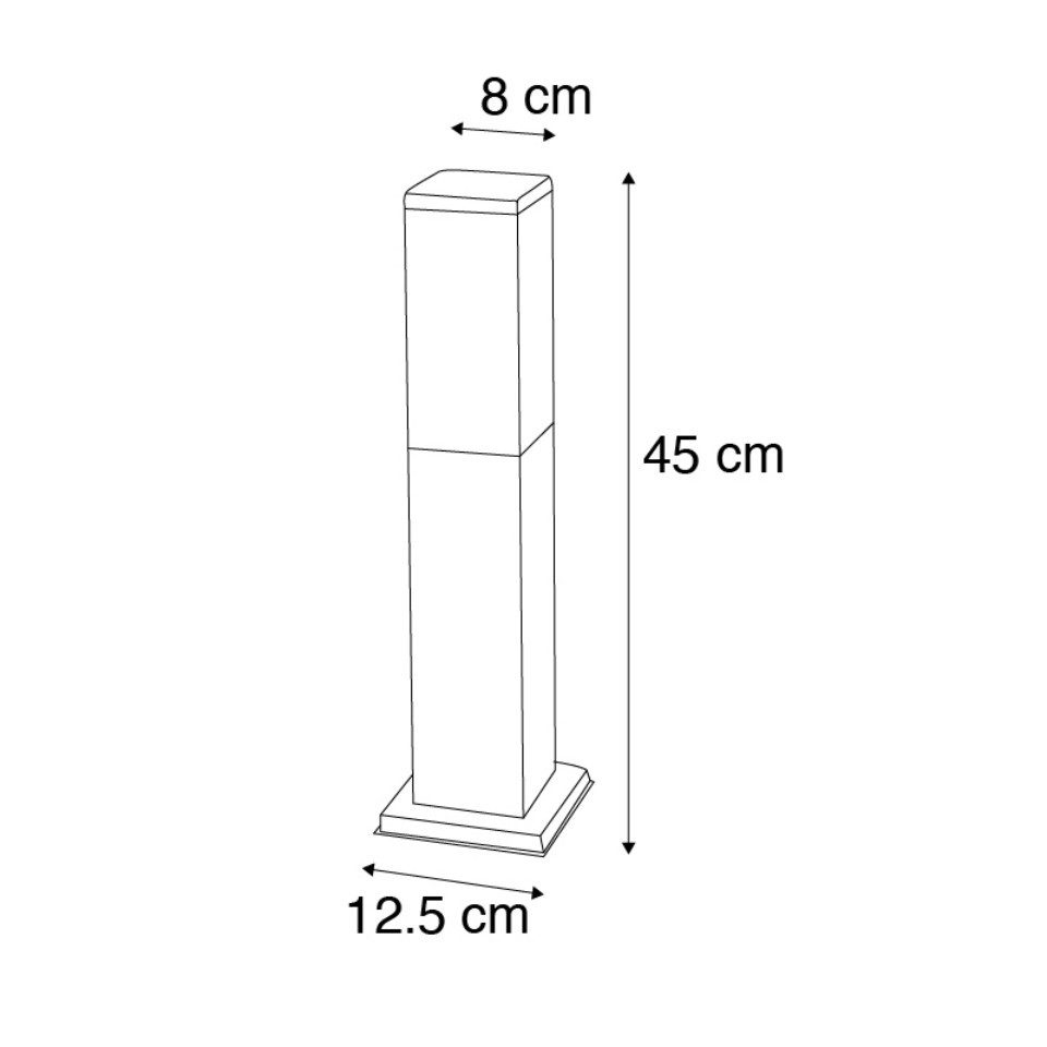 Qazqa Außen-Stehlampe Malios, ohne Leuchtmittel, Kaltweiß
