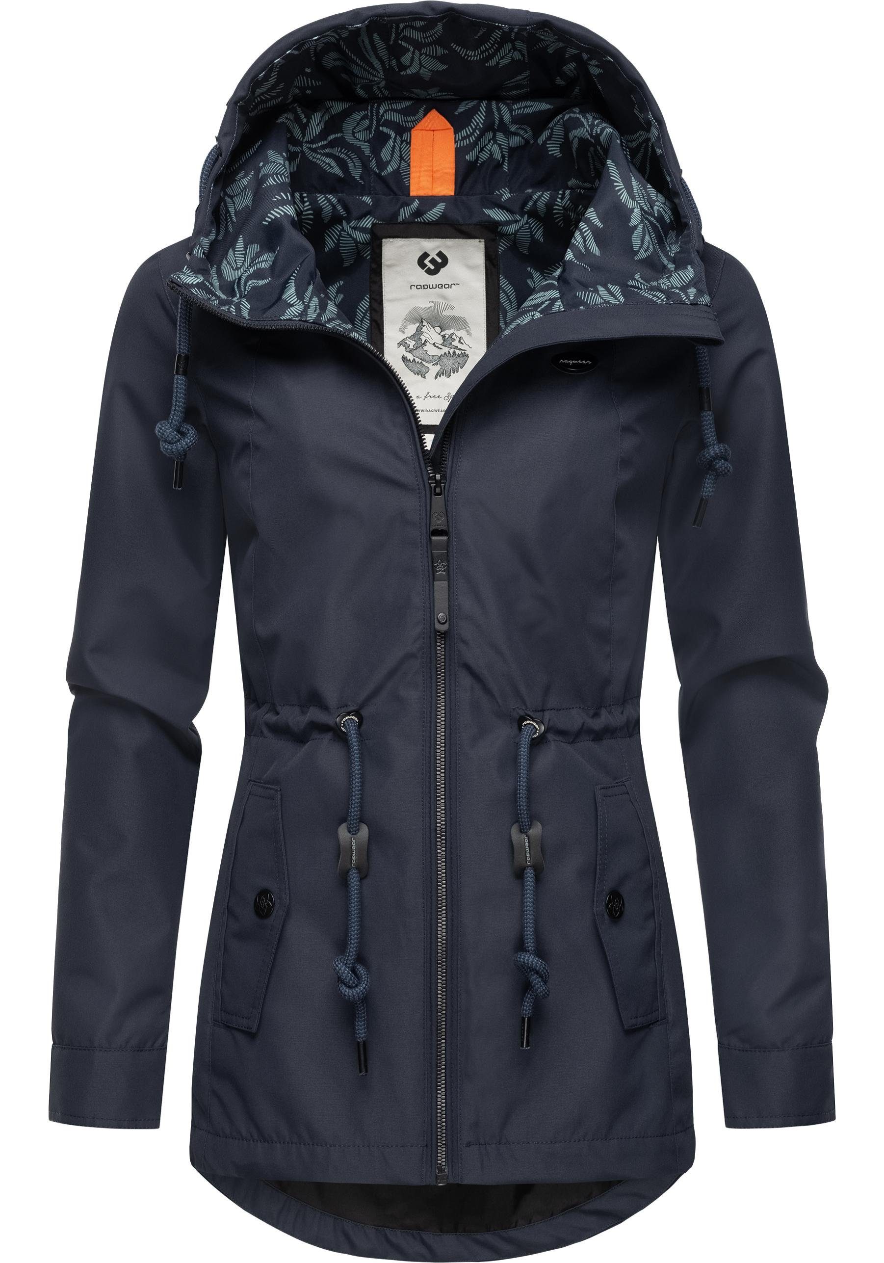 Ragwear Outdoorjacke Monadis Leichte Damen Übergangsjacke mit wasserdichtem Obermaterial