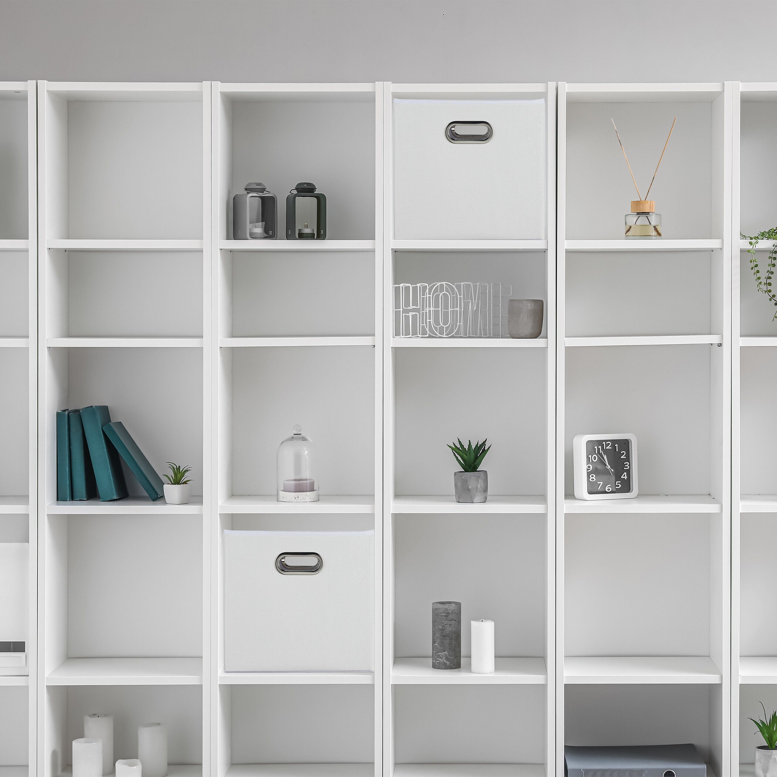 relaxdays Aufbewahrungsbox Weiße Aufbewahrungsbox im 2er günstig online kaufen