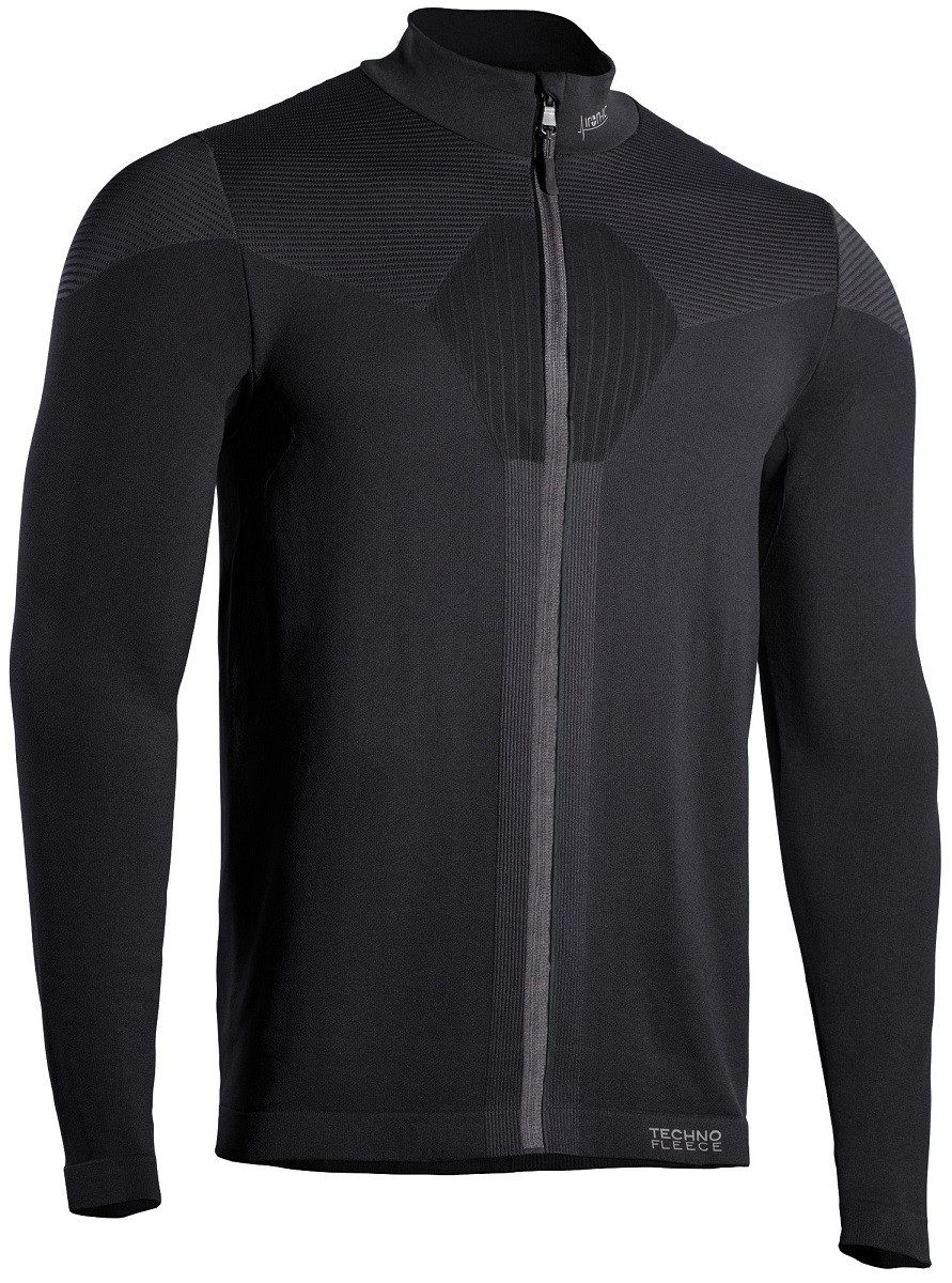 Iron-IC Fleecejacke Techno Maglia mit Reißverschluss - 2nd Layer Full Zip - schwarz Herren
