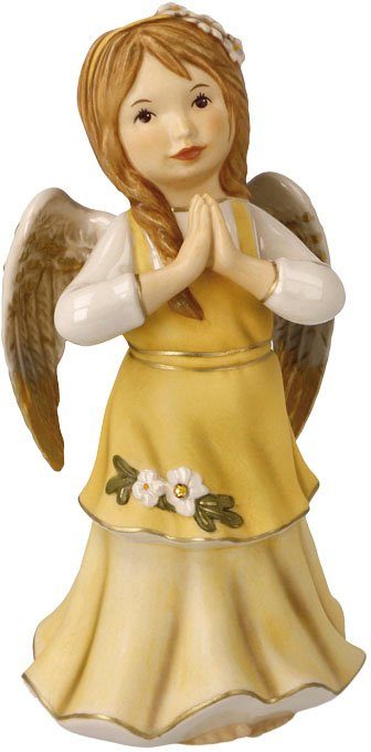 Goebel Engelfigur Schutzengel Gloria - Engel der Freude, Weihnachtsdeko, Höhe ca. 16 cm (1 St), Sammlerfigur, Weihnachtsfigur, Dekofigur aus Steingut