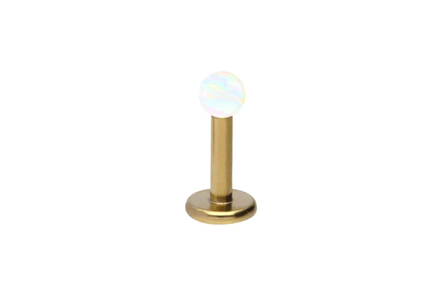 Piercing-Set Titan Labret SYNTHETISCHER OPAL