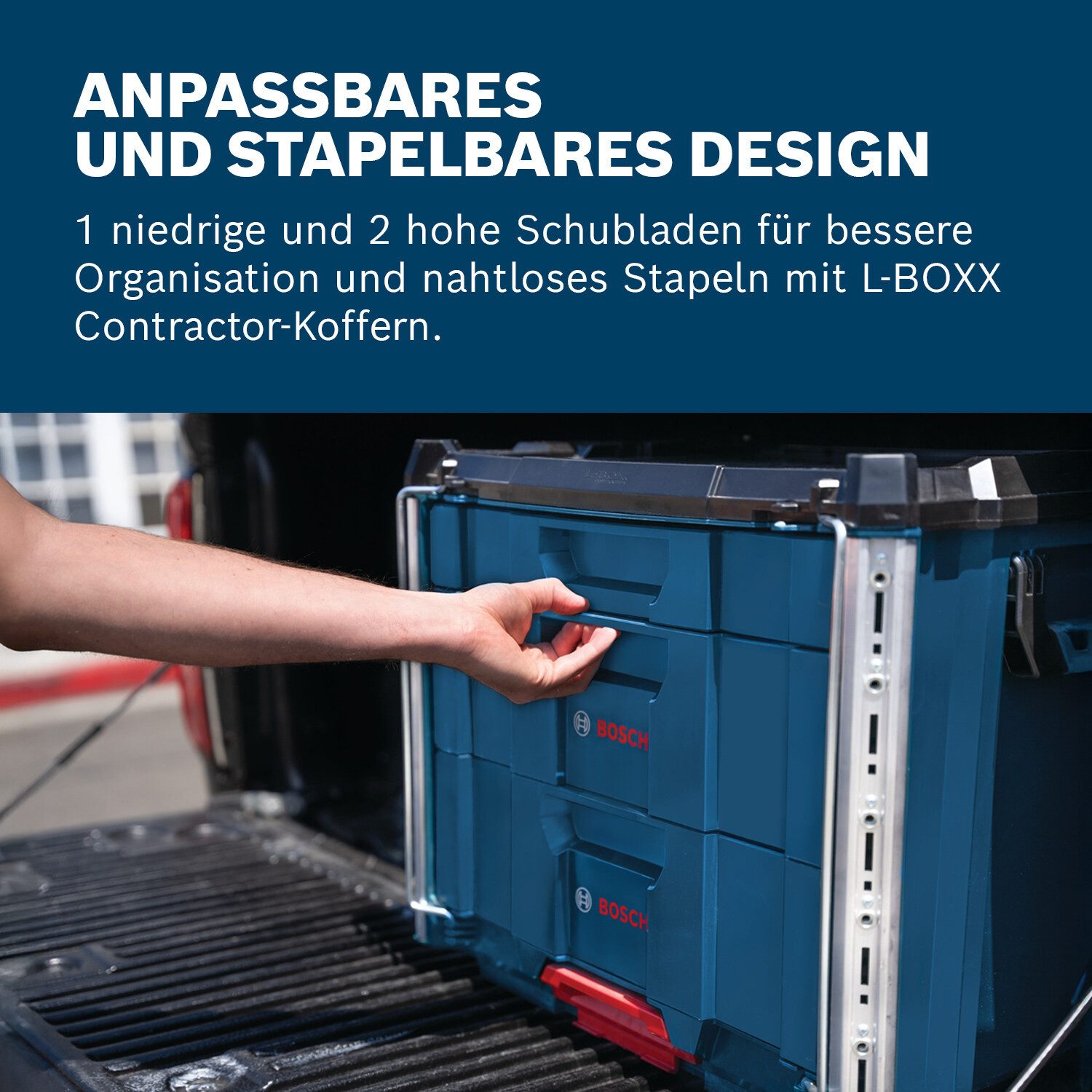 BOSCH Werkzeugkoffer, Koffersystem L-BOXX Contractor Drawer 3