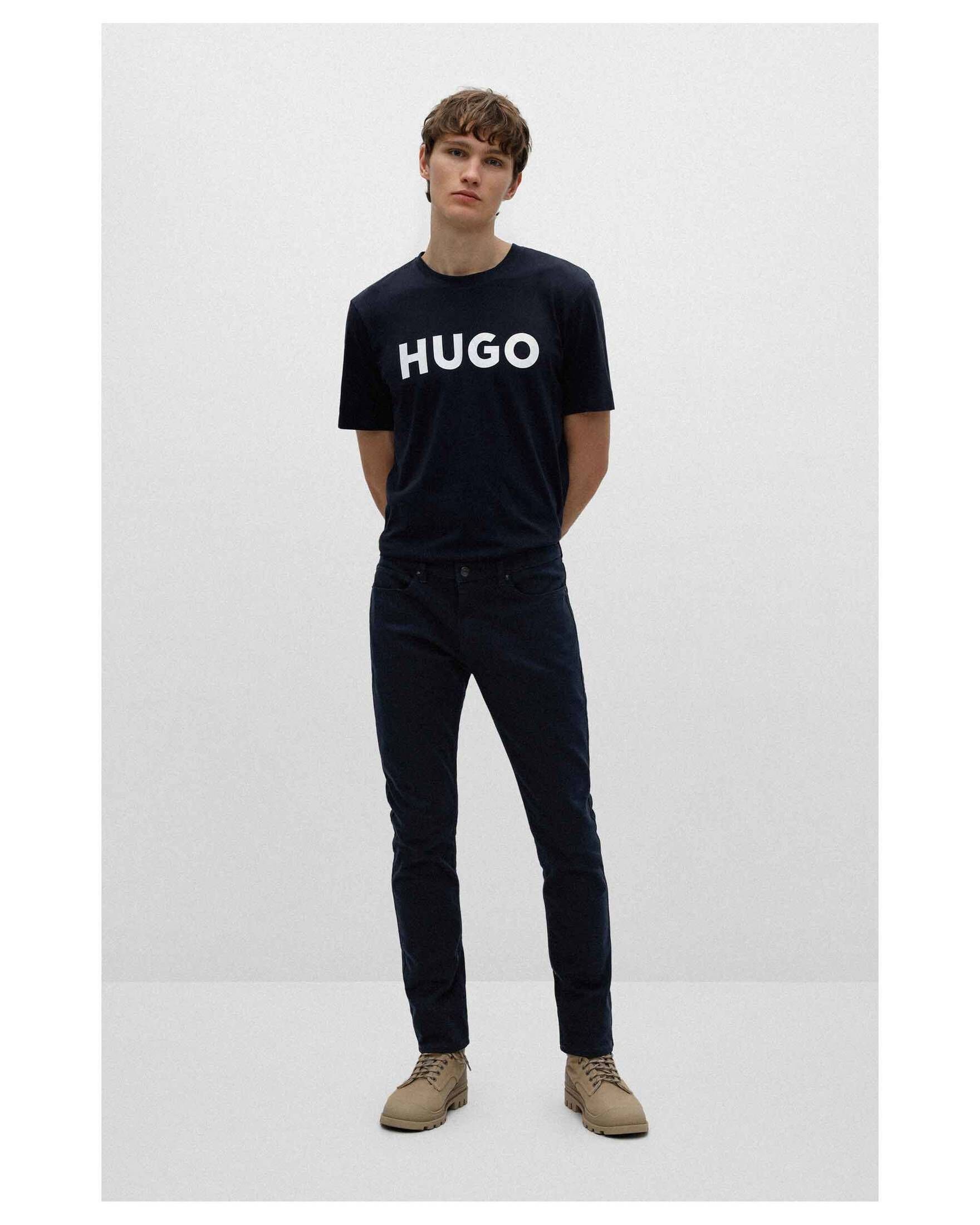 HUGO T-Shirt Herren T-Shirt blau DULIVIO (296) (1-tlg)