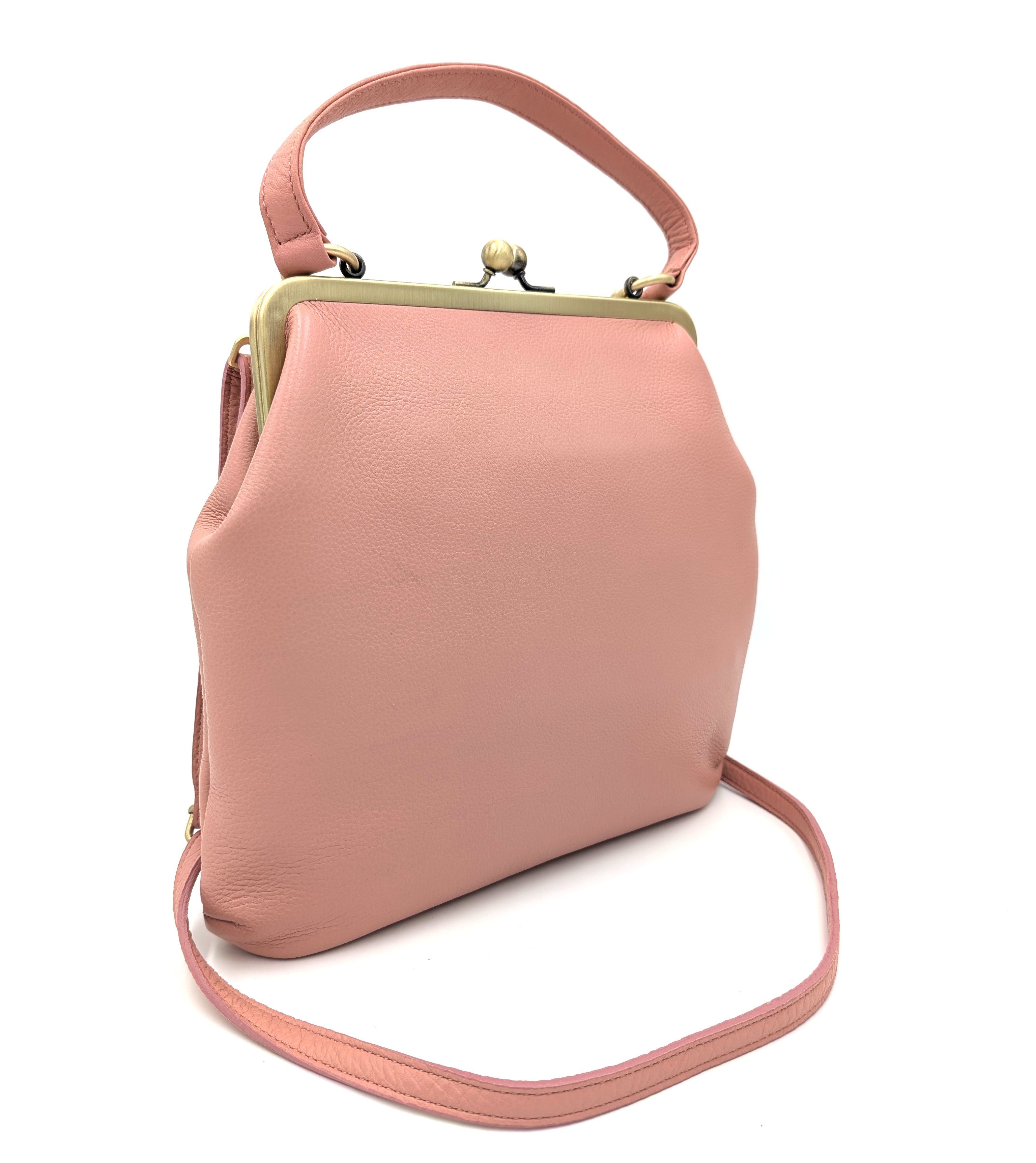 Taschenkinder Schultertasche Vintage Ledertasche Damen - Handtasche Zoe, Retro Umhängetasche, Echtes Leder vom Rind