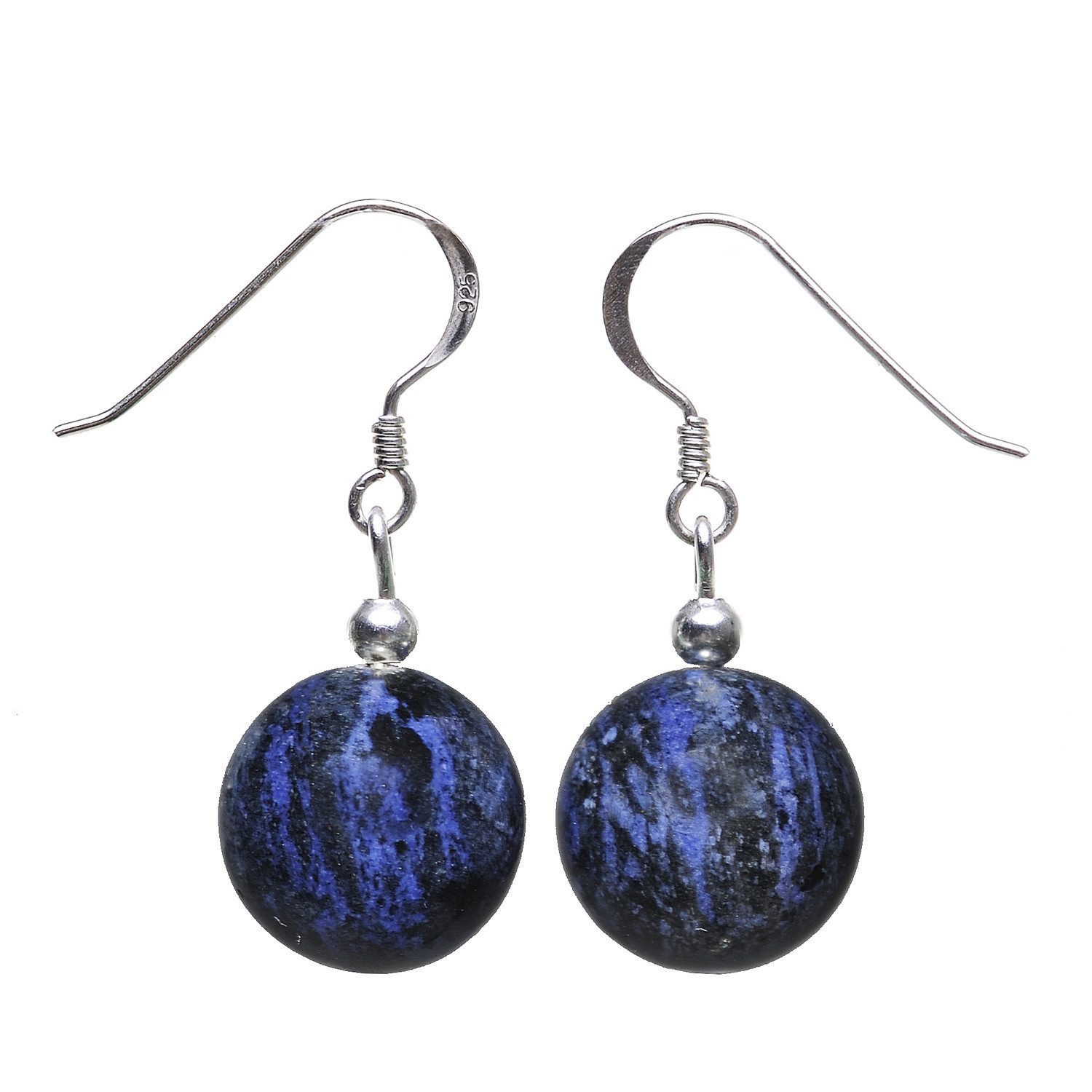 Schmuck Krone Paar Ohrhänger Ohrhänger aus Dumortierit & 925 Silber, Silber günstig online kaufen