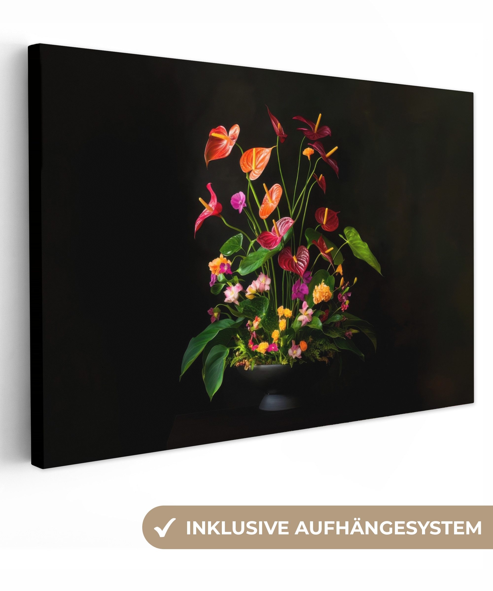 OneMillionCanvasses® Leinwandbild Blumen - Vase - günstig online kaufen