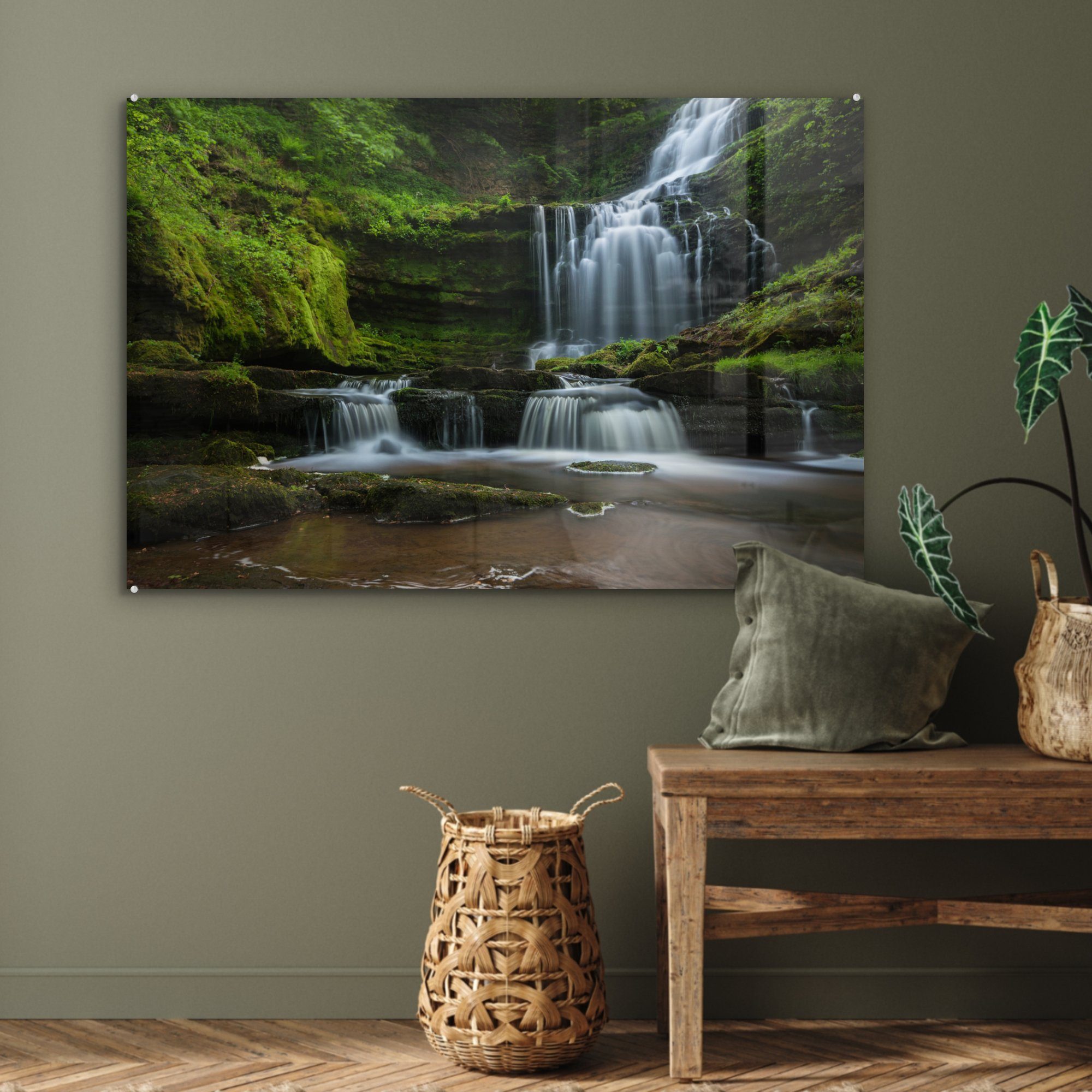 St), Yorkshire England, Dales in Wohnzimmer im MuchoWow Wasserfälle Acrylglasbild Schlafzimmer Acrylglasbilder National & (1 Park